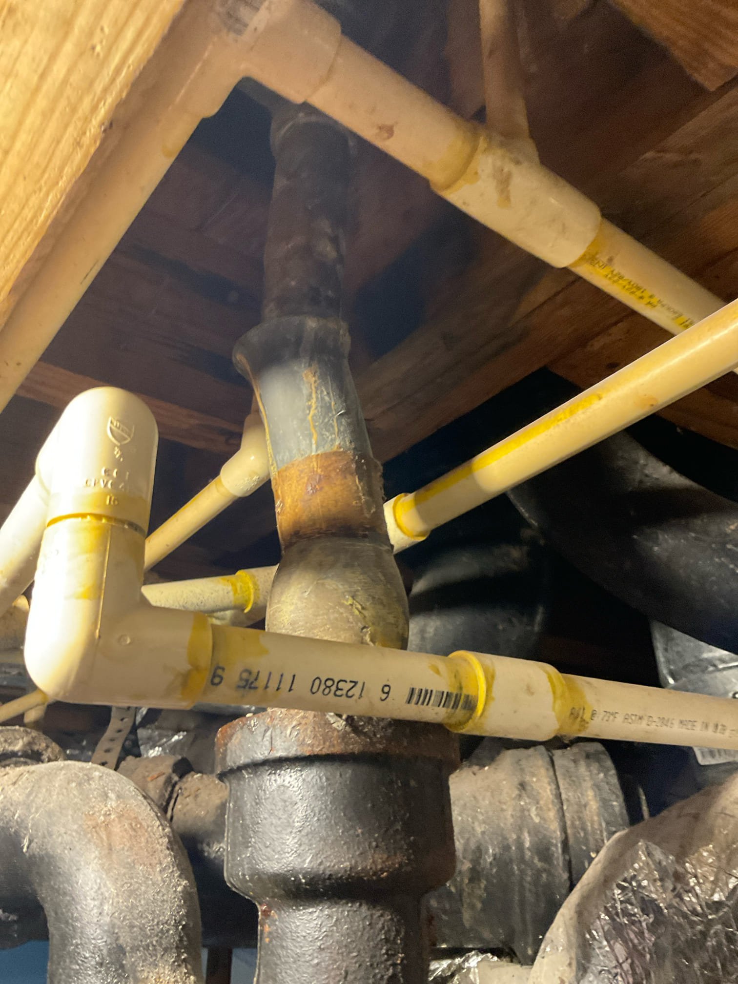 Leaking at old tub drain lead pipe , customer may replace the tub , we will do job later after customer make decision 