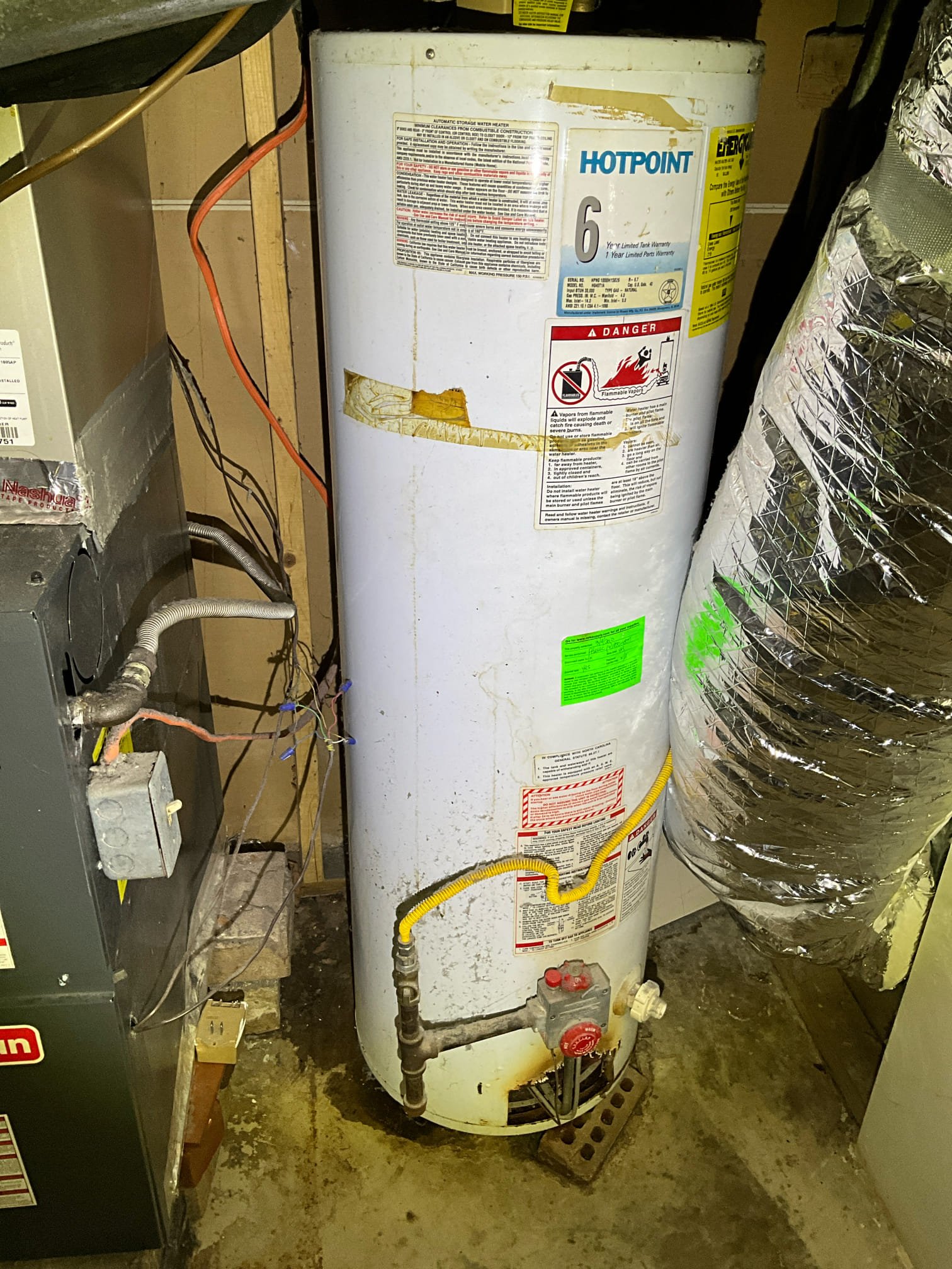 Price is to furnish and install new 40 gas water heater to replace the leaking 40 gas that is installed. Customer approved work. Replaced the gas line, pan, and water heater. Installed thermal expansion tank since the system didn’t have one. Tested all work to ensure proper function and no leaks. None were found.