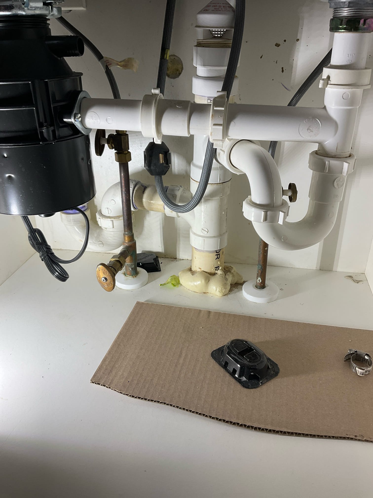 Install 3 new service valves under kitchen sink.

Customer stated that there was a leak under kitchen sink coming from service valve for dishwasher. Stated to customer that we can replace all three service valves, hot and cold for kitchen sink and also one for the dishwasher. Customer agreed. Went ahead shot off water to home and installed three new service valves. Afterwards turned water back on test no leaks were present at this time. Cleaned up work area.