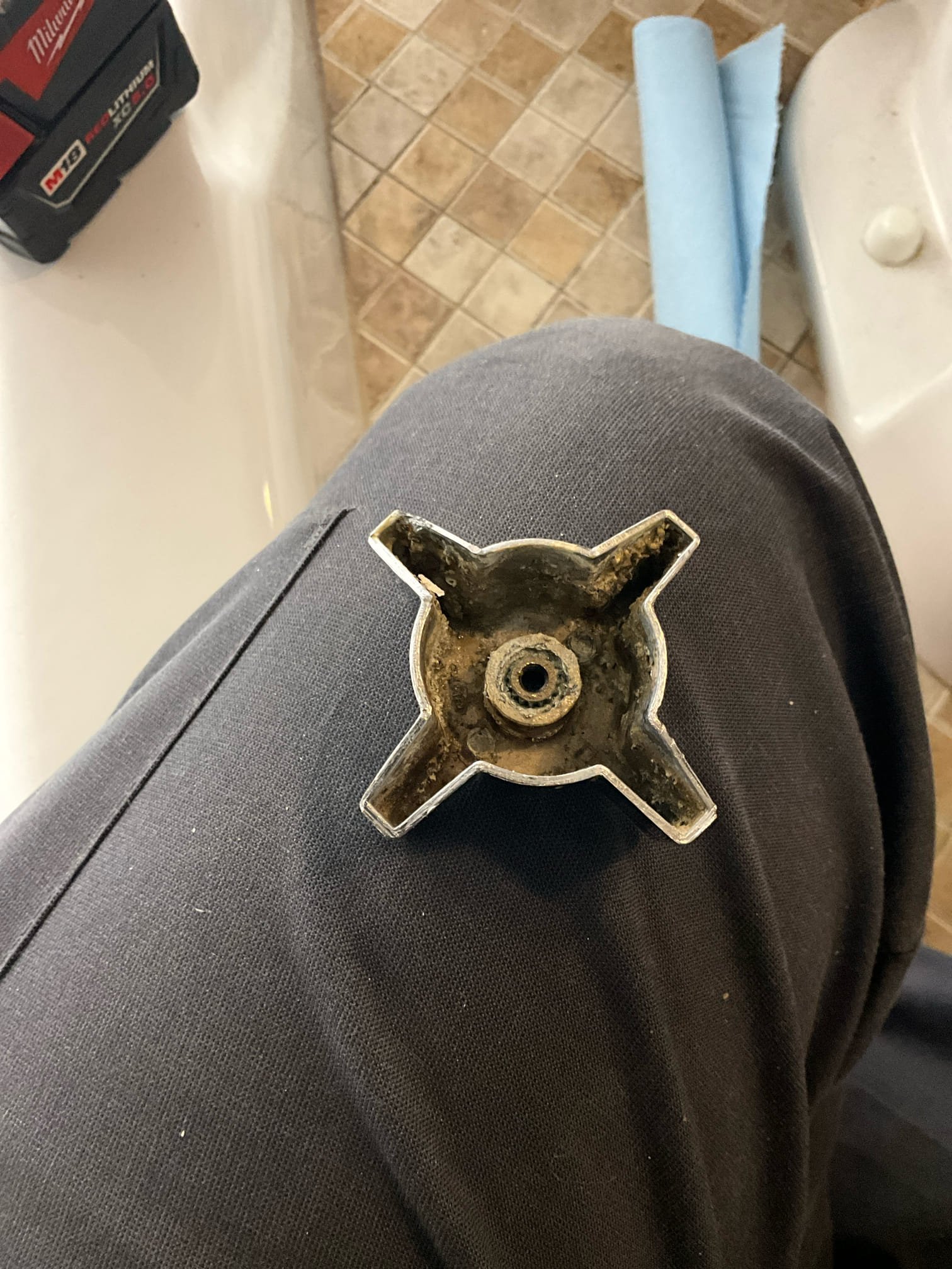 Call for shower dripping, slow draining tub, and slow draining kitchen sink.

Arrived and met with Mary. 

Mary states that the three handle hallway shower drips a little, and also drips from the hot side handle. The tub drains slow, and the kitchen drains a little slow sometimes.

Inspection findings:
We went with Mary to the basement to locate and identify the main water shut off. This shut off serves an entire building and requires 48 hour notice to shut down. Water heater is a Bradford white electric unit with no signs of wear.

Kitchen sink does drain slow when debris catching strainer is in sink drain, but flows freely without it. 

Tub drain switch appears to be activating ok, and not obstruction waste and overflow. Cast iron drain and brass waste and overflow are likely holding on to hair and debris. Opposite shower draining fine, has been converted from right hand tub to right hand stand up shower.

Shower valve is a very old gerber three handle valve system with extended stem