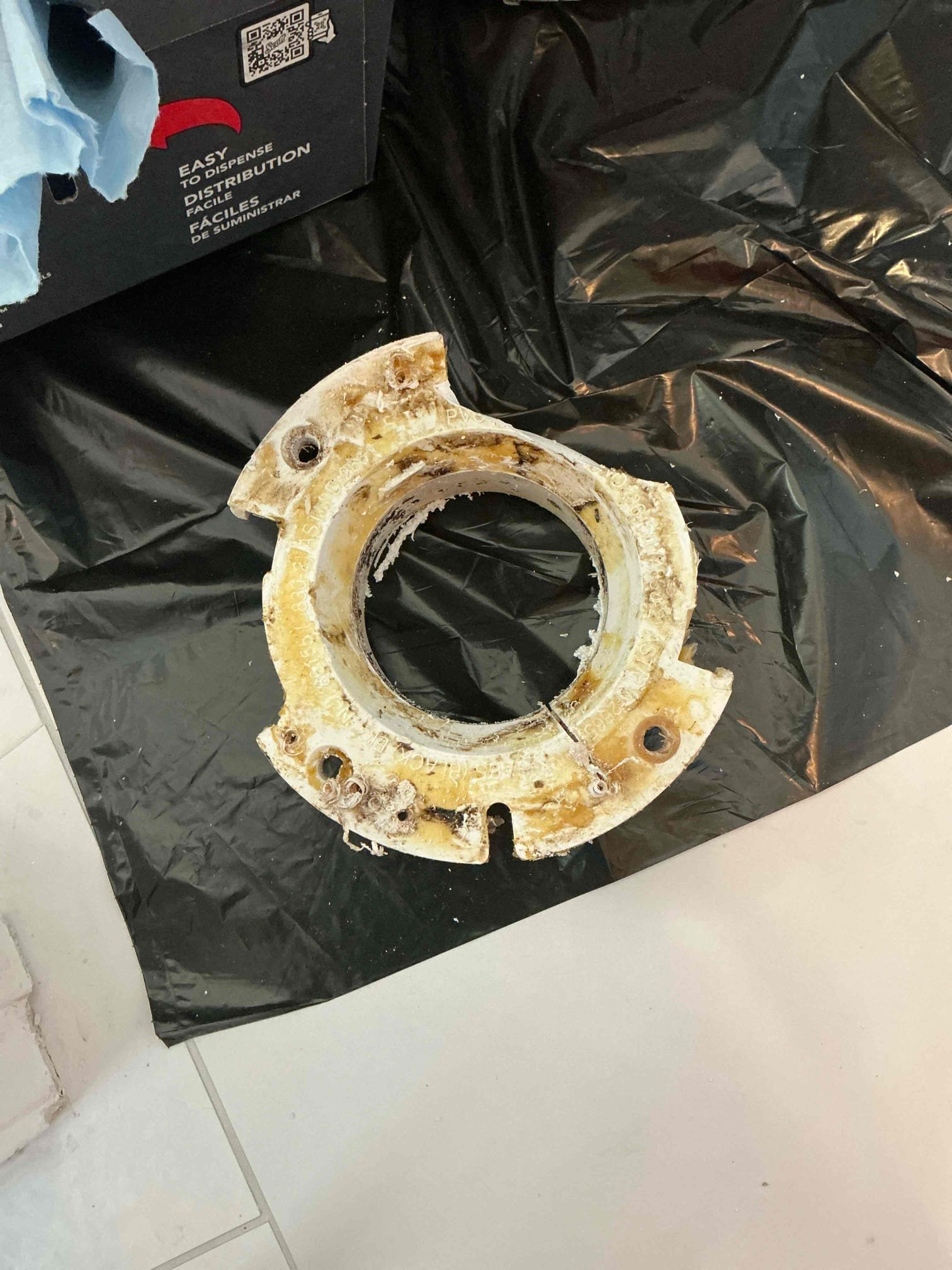 Return to property for water intrusion on first floor following prior blockage service. Upon arrival, remove the toilet for further inspection found existing toilet flange had been previously replaced and compromise, which was not visible / noticed during the initial visit. we furnished and installed a new toilet flange and 4 x 3 90 and reset toilet with a proper seal, toilet was flushed a minimum of 20 times to verify operation and to check for leaks. No active leaks were found at time of testing also everything is draining properly. Water mitigation company had already open affected sheet rock areas prior to arrival so no property damage was not noted. Work has been thoroughly tested and complete. 