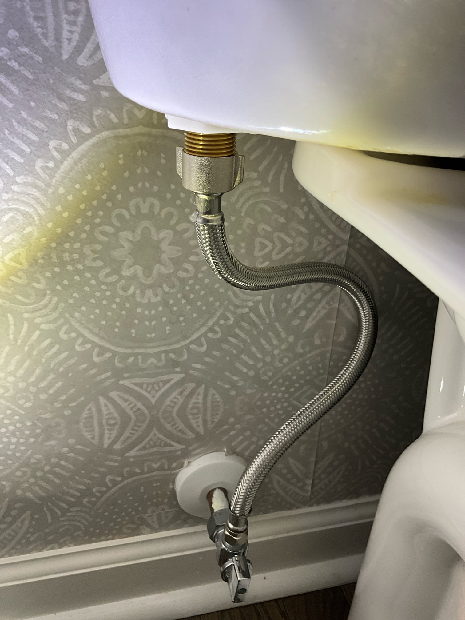 Customer had a toilet with a broken aqua piston that was running, customer had a 400 dollar water bill, and there there was a leak of unknown origin under basement lavatory faucet. During the safety inspection, found that the tankless hadn’t been flushed for around a year, recommended flushing the tankless again as it an annual necessity to maintain the system. I also found an uncapped water line that needs to be closed by another means than a shutoff. Checked the water meter and found no movement on the meter which makes the determination that there is no secondary leak causing the water bill to be high. Recommended a tankless flush, capping the open water line, fixing the leaking slip join in the basement drain, and rebuilding the toilet. Customer approved all work with the exception of the tankless flush. Adjusted the positioning of the weight on the pullout sprayer so that it doesn’t hit the pipe coming up and down when being used.