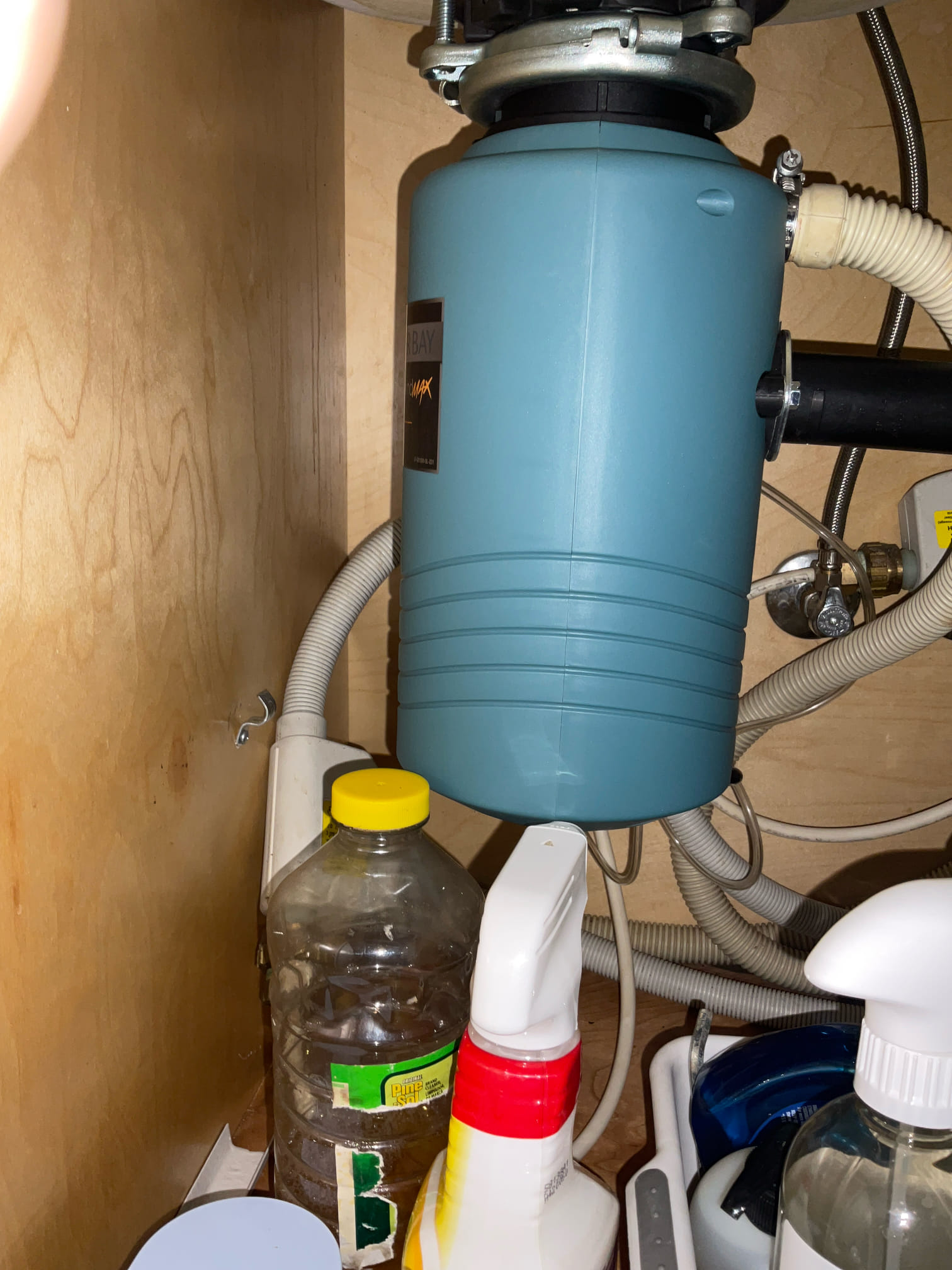 Replaced a disposal used  1 HP disposal with reset button no charge 
Replaced bad brush nickel disposal air switch 