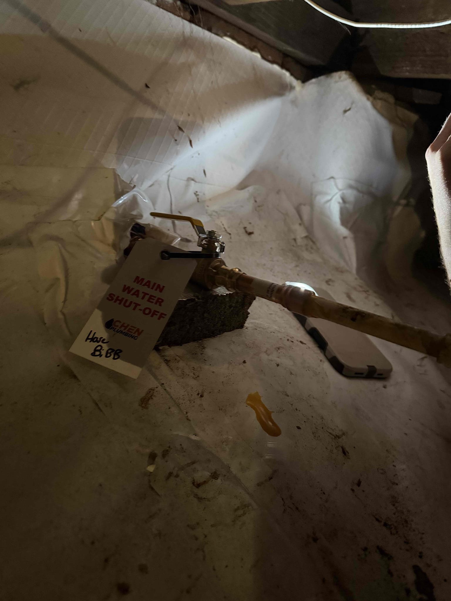 Hose Bibb leaking upon arrival. Customer stated she is just now using her hose Bibb since the winter and she noticed water coming from behind it. After looking informed customer her hose Bibb cracked on the backside and is spraying out water when it’s turned on. Informed customer she had a freeze proof hose Bibb and we could go back with that style or replace it with a traditional style while adding a shutoff. Customer stated she wanted to go with the regular one due to the price being cheaper. Gave customer estimate, customer approved estimate. Installed new hose Bibb with a new quarter turn ball valve and labeled ball valve in crawlspace. Due to the size hole that they drilled when the house was built I had to caulk the inside of the brick to fill in the gap. Informed customer not to use hose Bibb for a minimum of 24 hours to allow caulk to sit up and dry. Turned water back on to check for leaks and found no leaks. Hose Bibb is working properly and no longer leaking. No leaks upon de