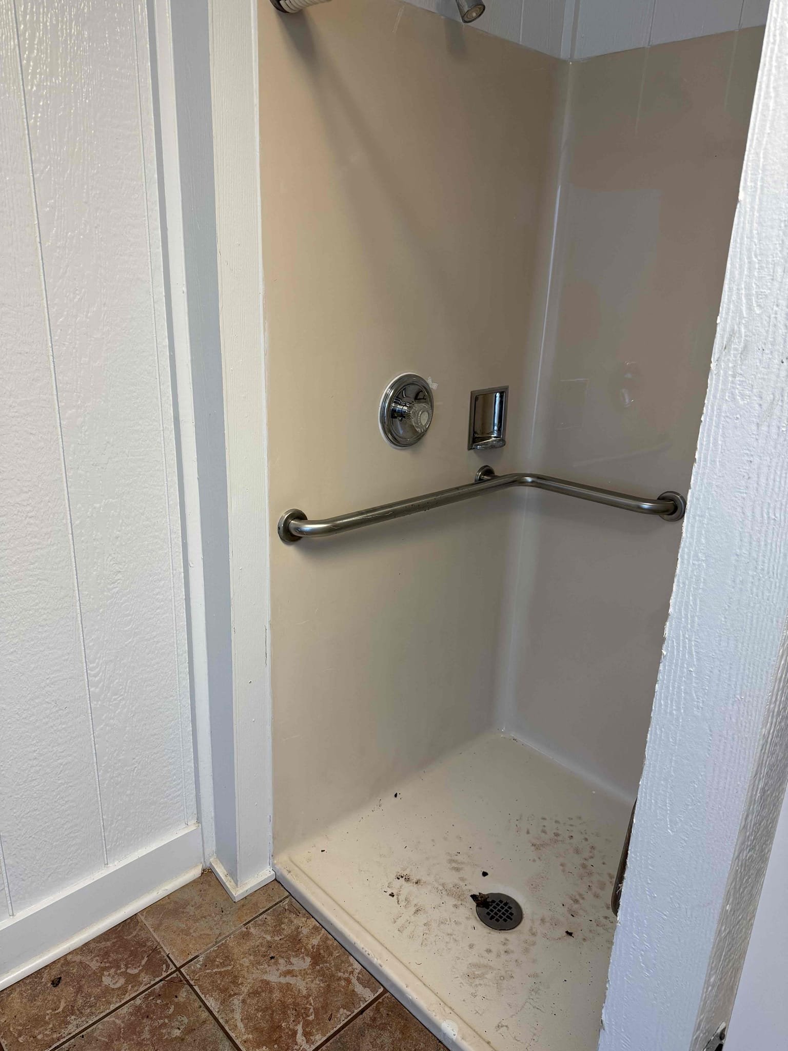 PRV leaking upon arrival. Customer stated the pool guy turned the water on and found a leak on the PRV, informed customer we could replace the PRV and check the remaining bathrooms to make sure they had no leaks. Gave customer estimate, customer approved estimate. After installing new PRV and turning water on found a leak in the wall behind the women’s shower, a supply line leaking in the women’s bathroom, and the men’s showering leaking from the handle due to a broken cartridge. Informed customers we could replace all of these. Gave customer estimate, customer approved estimate. Repaired leak behind shower from outside, installed new Moen cartridge and replaced two supply lines one on the toilet and the other on the water fountain. Turned water back on and found no other leaks, all fixtures and toilets are working properly and no leaks upon departure 