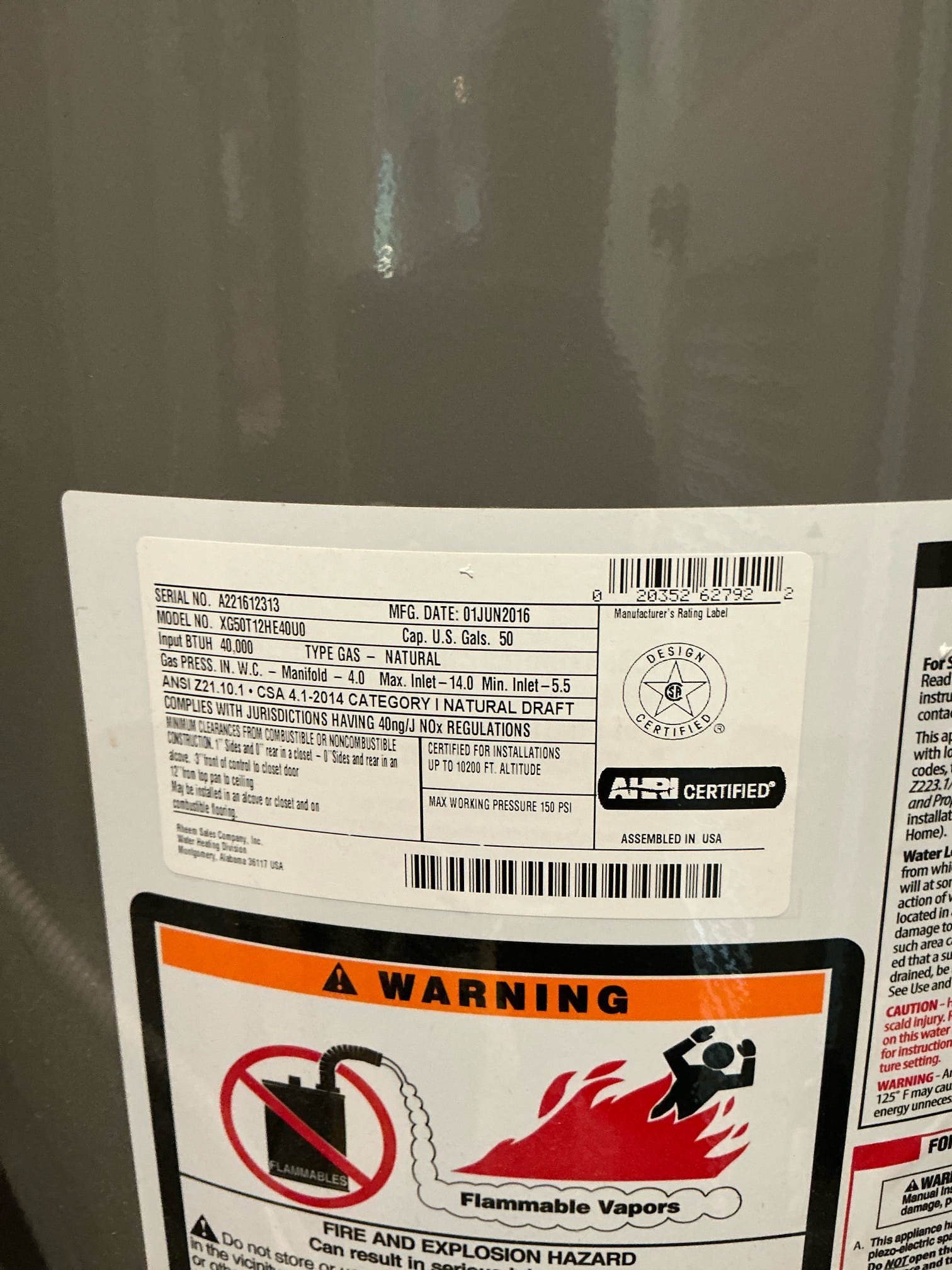 Installed new toilet. Old toilet had cracked tank. Installed new toilet with new wax ring, toilet bolts, and toilet supply line. Tested for proper operation. No leaks after work completed. Left estimates for new heater options 