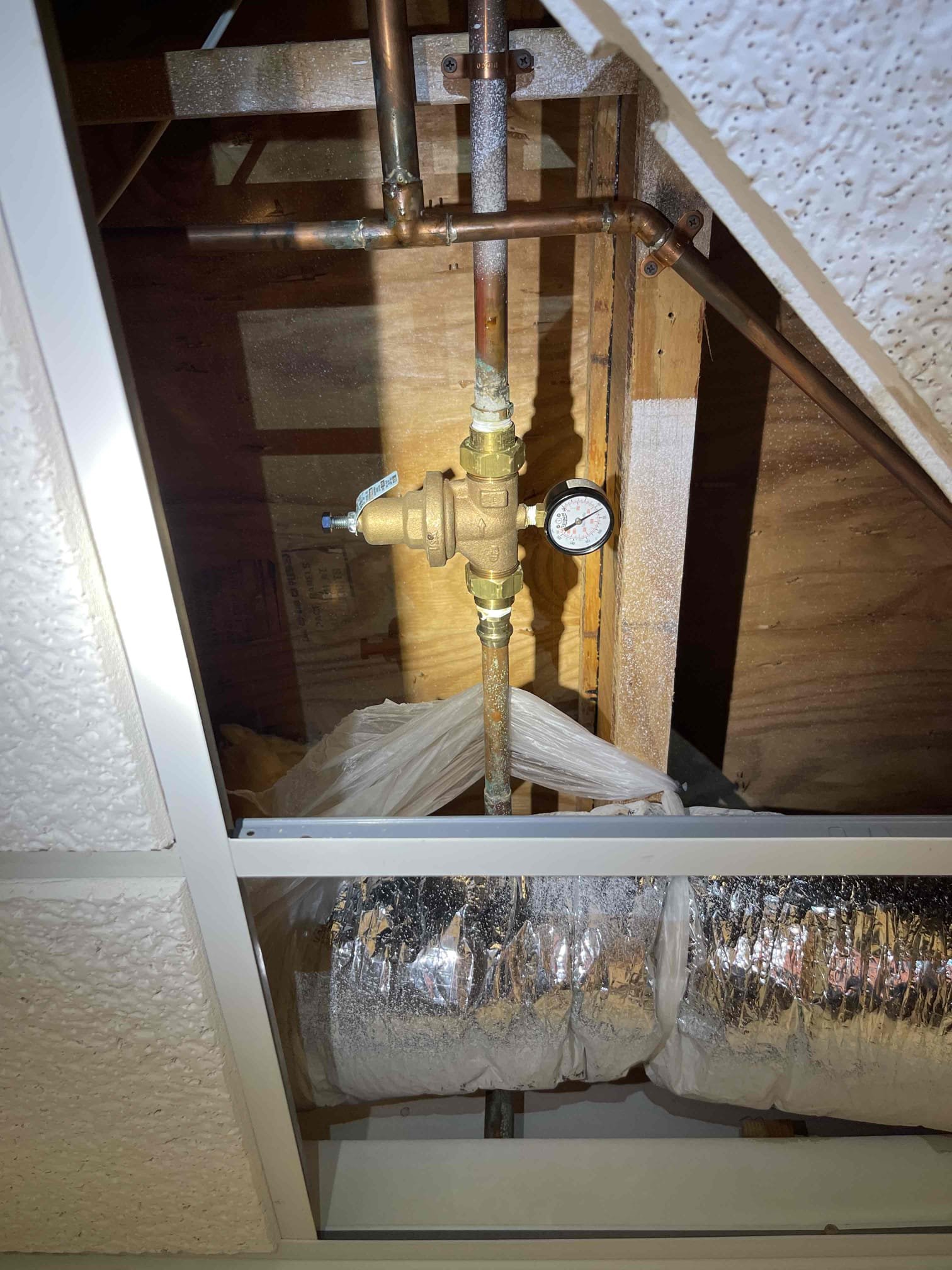 Came out for a PRV that was leaking out the top. 10 year old Apollo PRV leaking out the stem and bell. It was installed on its side. Water pressure went up 15 psi in a month from our last visit. Received approval to replace the PRV. Installed a watts 25 aub. Tested to ensure proper function a leak free installation. Water pressure set to 50 psi which was the same reading from when the water heater was installed. No further issue at this time. Thank you for choosing Chen Plumbing!