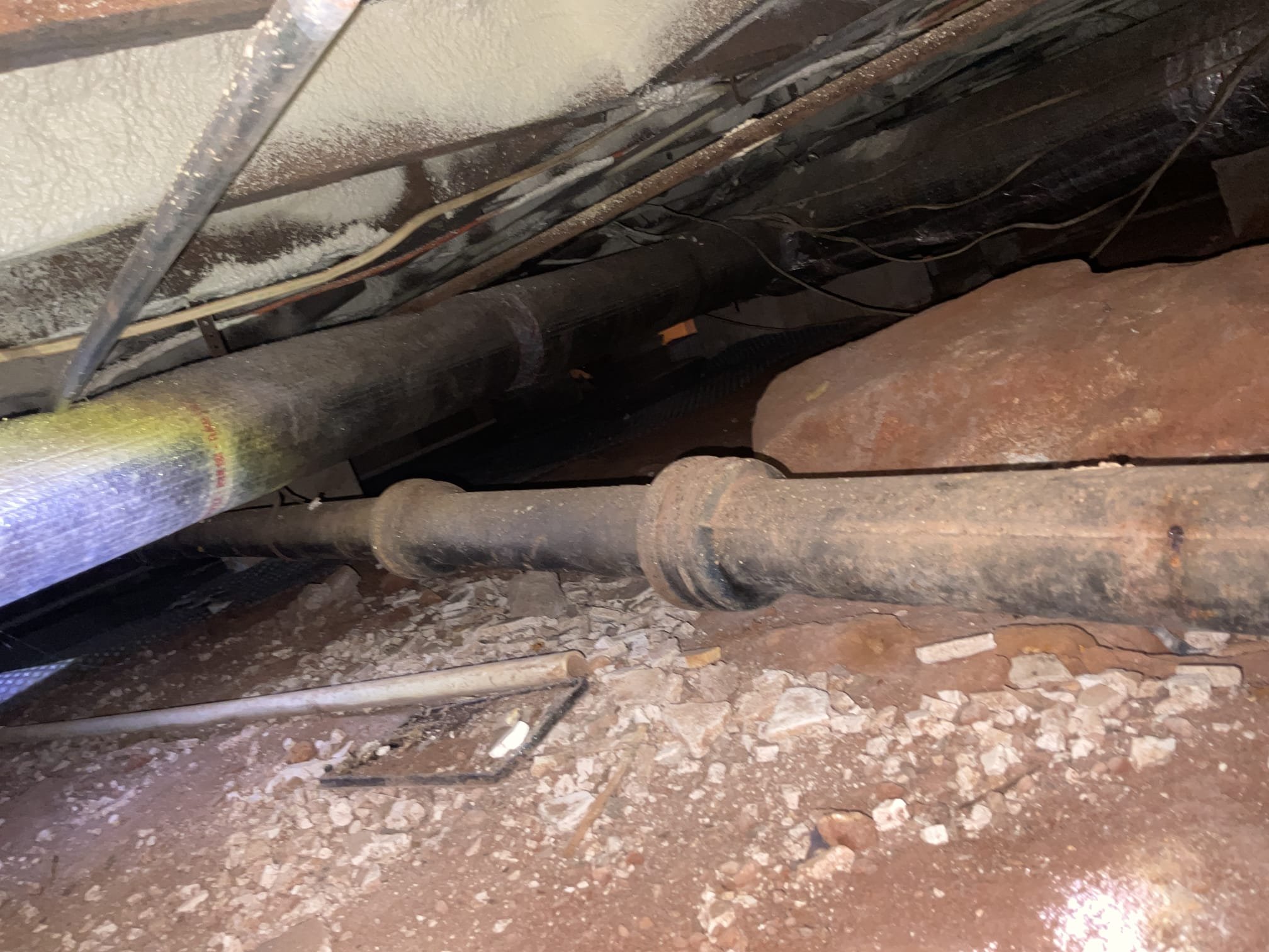 Quoted new water , sewer service line , full cast iron repipe and copper pipe leak repair 