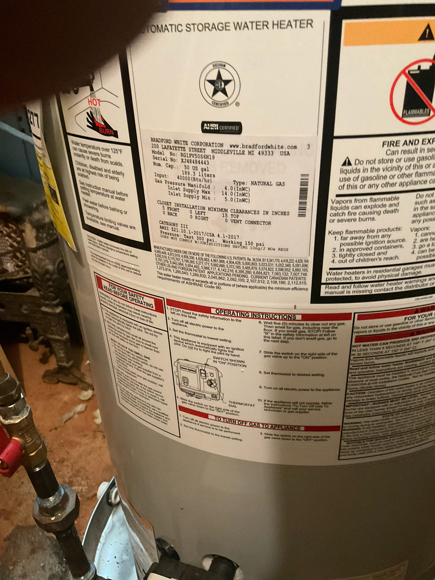 Supply and installed approximately 3 Years old used 50 gal gas power vent water heater as discussed with customer to save some cost , water heater still under manufacture warranty , one year labor warranty from chen plumbing . 