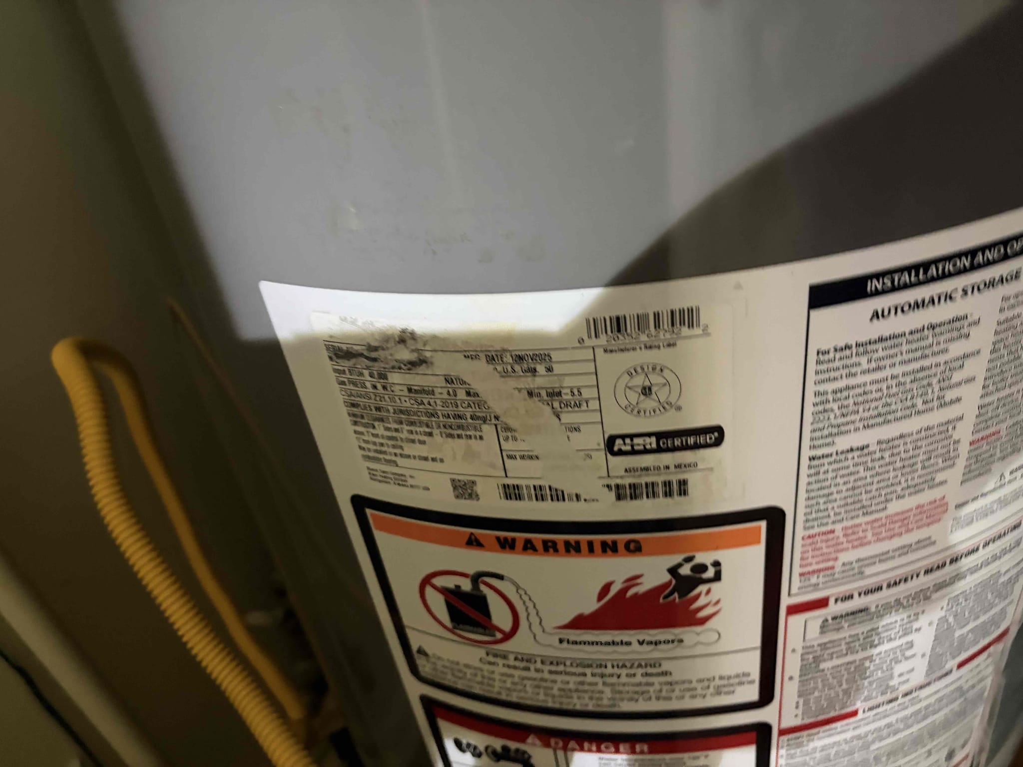 For this customer, they had a handyman install a kitchen sink faucet for them and after that the garbage disposal started leaking so therefore I recommended we replace the three-quarter horsepower garbage disposal with its direct replacement or go back with a half horsepower or if the customer wants to supply it with different warranties and what not however the customer at this time wants to wait on it Because they have a appointment to get to this morning the water heaters from a liquidation store water heater does not carry any sort of warranty from was not able to check water pressure at this time. It’s just an estimate only.