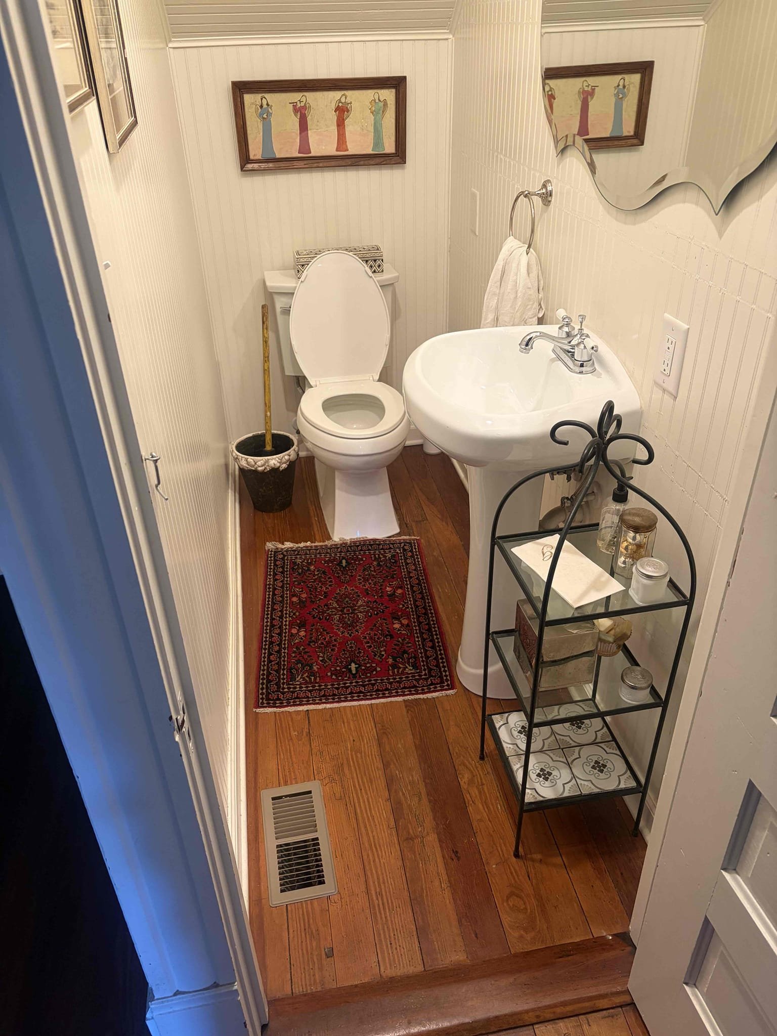 Snake drain line through pull toilet no clean out available 
For this customer, the line need to be snaked in order to properly clean and clear the sea line in the house pull the toilet in the hallway half bathroom. The house did not have an accessible clean out, and it wouldn’t helped me anyways because the clog was inside the house. The line look like it was grease inside of the line however I don’t believe it was I think it was just waste from human body. However, I’m unsure I came through the line all the way to the city sewer once it hit the SDR I knew the line was clean and clear. The customer is all set. There are no further issues I installed a new waxing with flange kept the same closet bolts because they look new. Additionally, I disinfected and cleaned my surroundings, but I also put down The shoe drop cloths to set the toilet and drain machine on so I would not scratch the floors at this time the drain line is clean and clear. customer is all set to use their plumbing. 