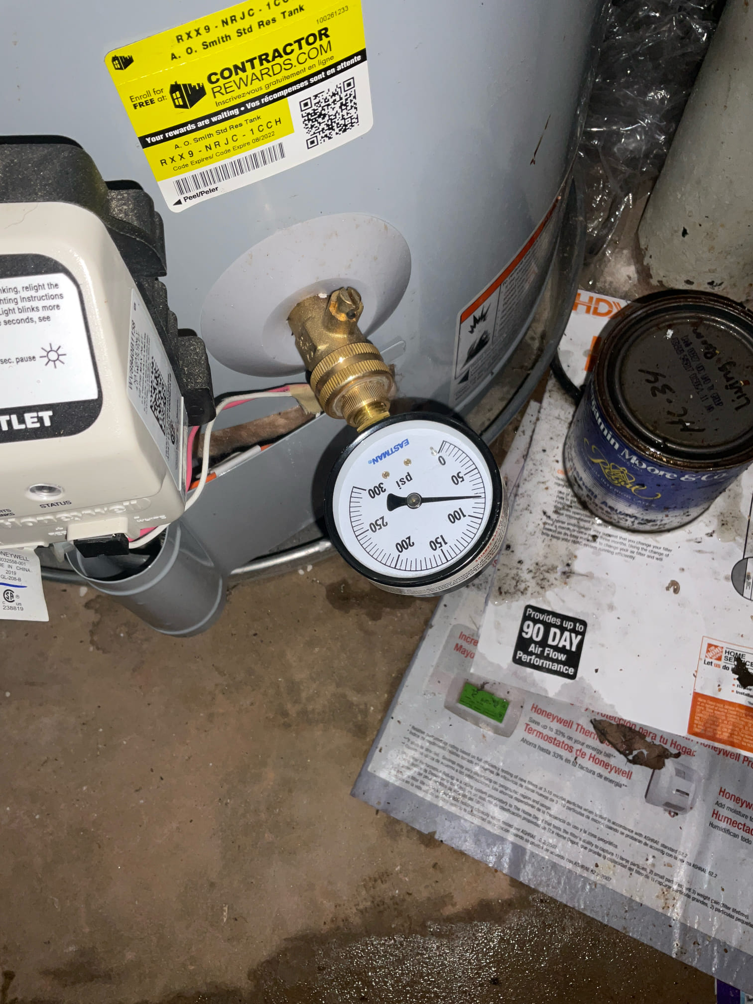 Replaced about 100 feet 2 , 3 , 4 inches mixed cast iron, abs and pvc pipe today , new pvc pipe thru kitchen floor , p trap and AAV installed under the kitchen sink 
2 years warranty 