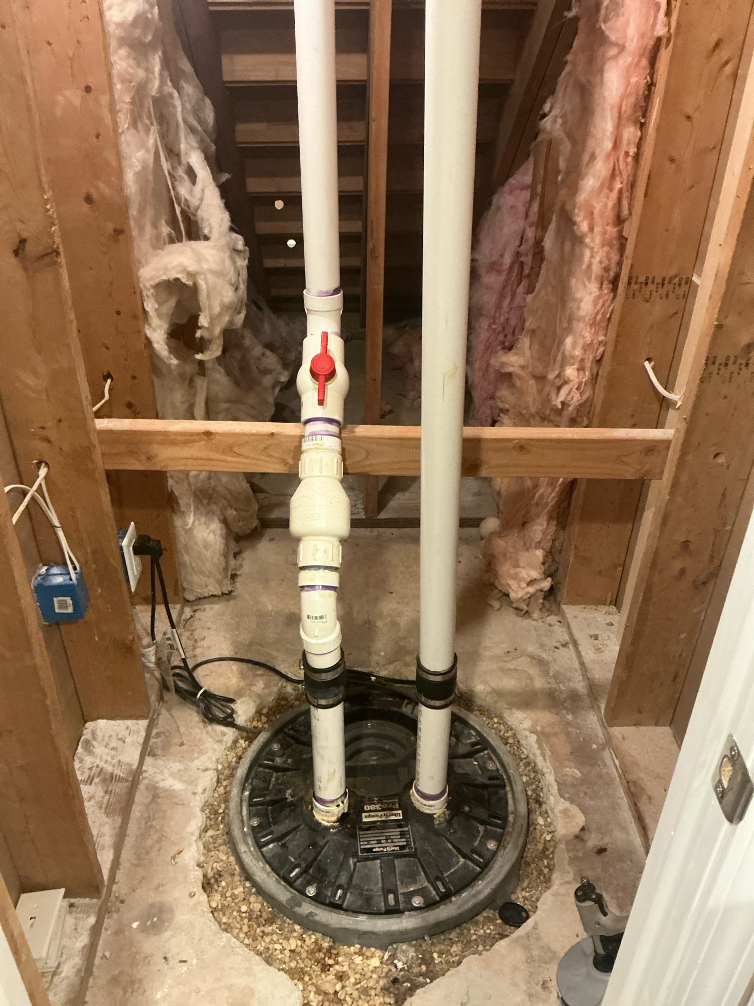 Found pump constantly running. Removed check valve and found it full of plastic food wrapper, floss sticks and lent/strings. Cleaned debris out of check valve and reconnected everything. Cycled multiple times to test.