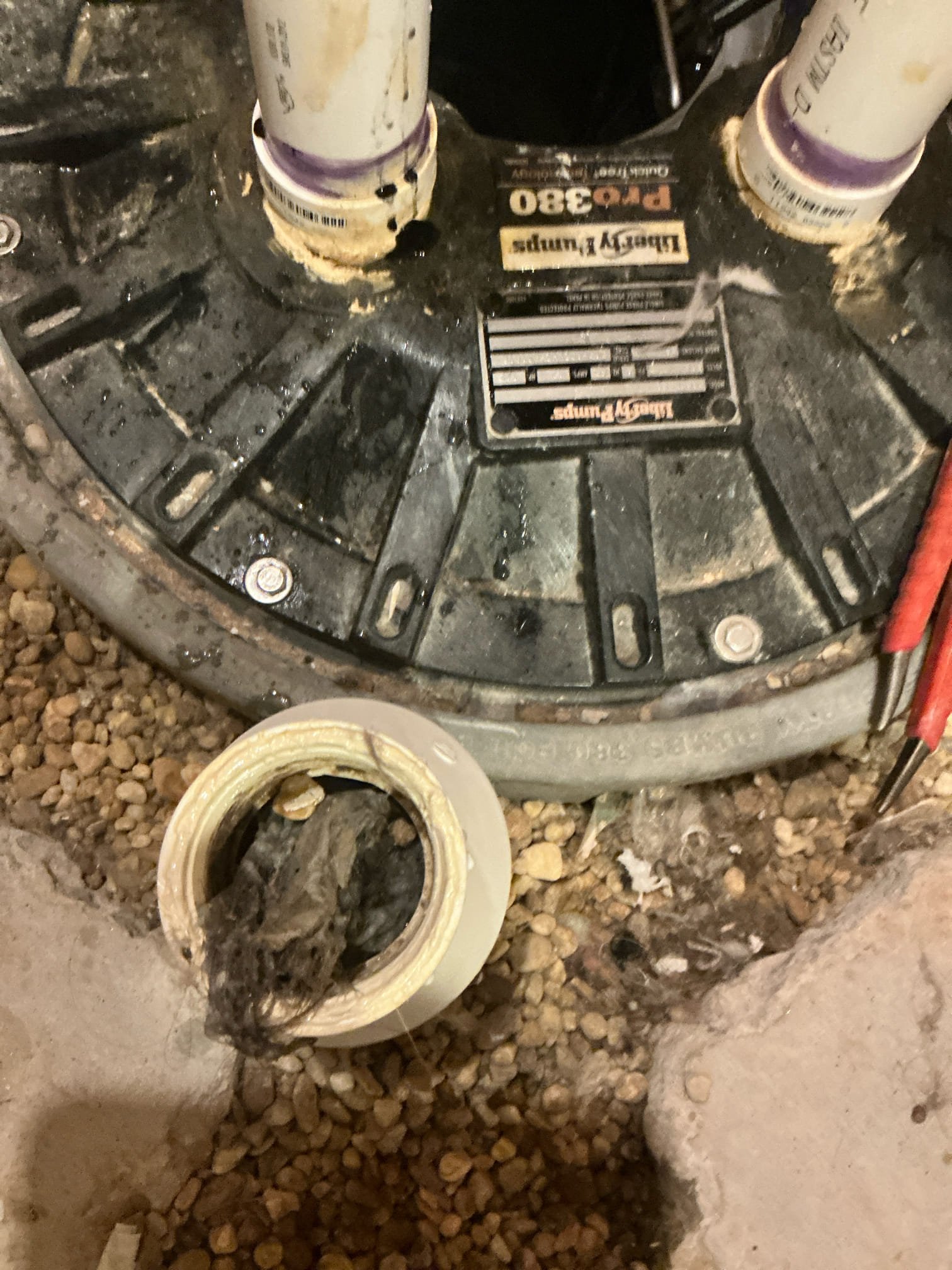 Found pump constantly running. Removed check valve and found it full of plastic food wrapper, floss sticks and lent/strings. Cleaned debris out of check valve and reconnected everything. Cycled multiple times to test.