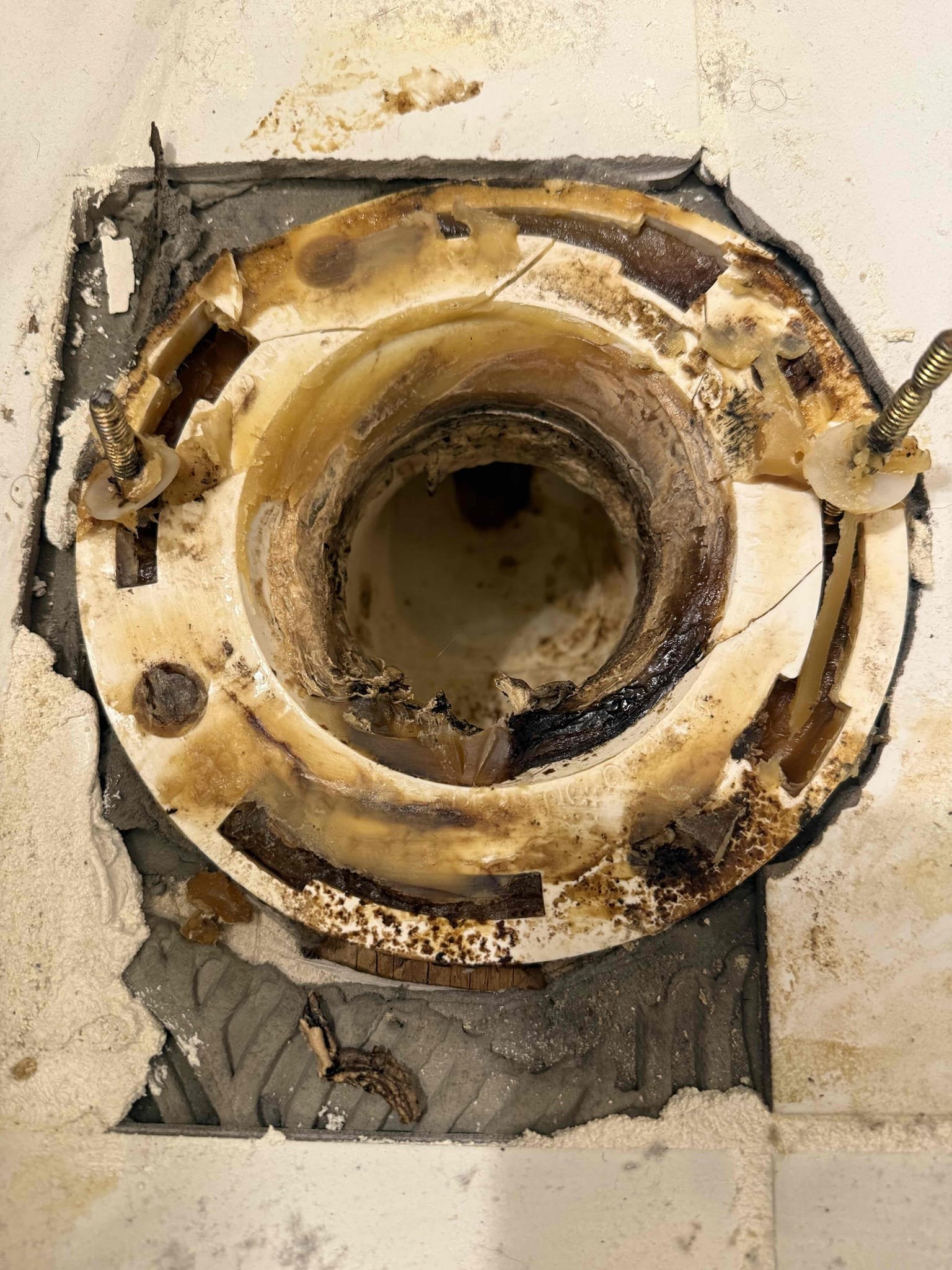 Returning may 7th to rework sewer in for both upstairs toilets 
Customer paid 25% of the job which was $411.63
When we return the customer will owe $1234.92