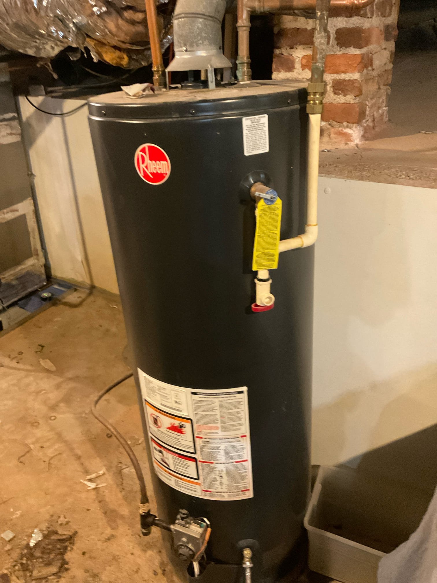 Checked high water bill problem, I found a old 14 years old water heater with failed T P pressure relief valve continuously running water to outside , we replaced the water heater today with new Rheem pro heater , new expansion tank installed, replaced a toilet with Kohler ADA toilet . 