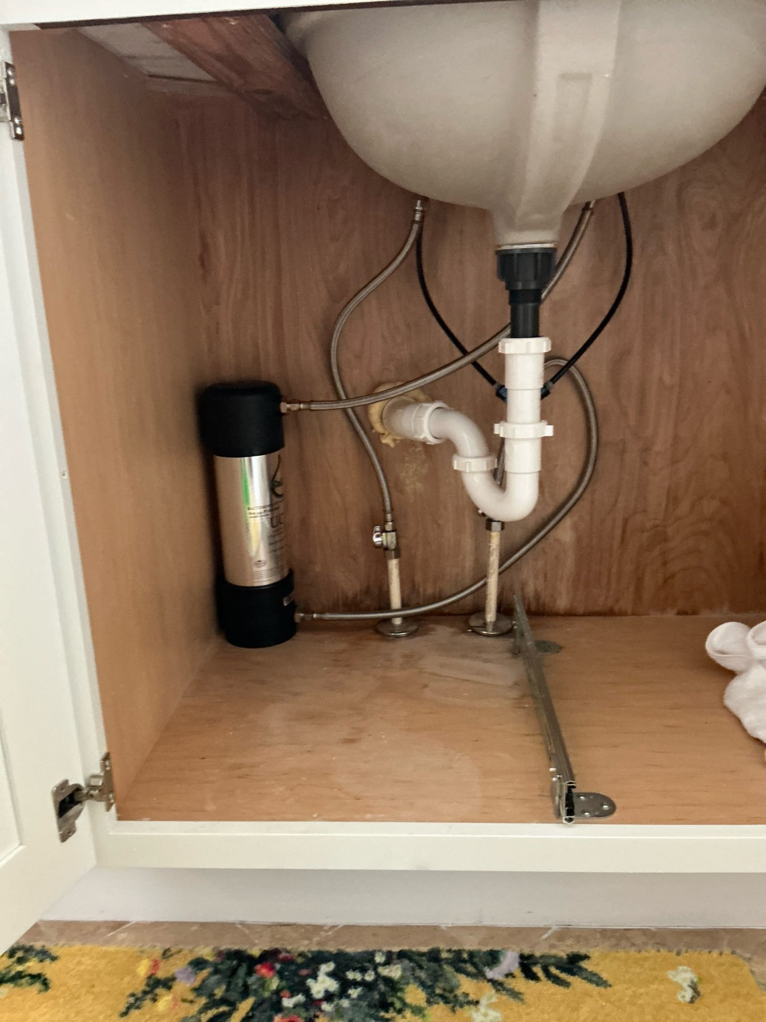 Installed 3 customer supplied new lavatory faucets with new supply lines and 2 water filters. Tested all work for proper operation. No leaks and cleaned work space.