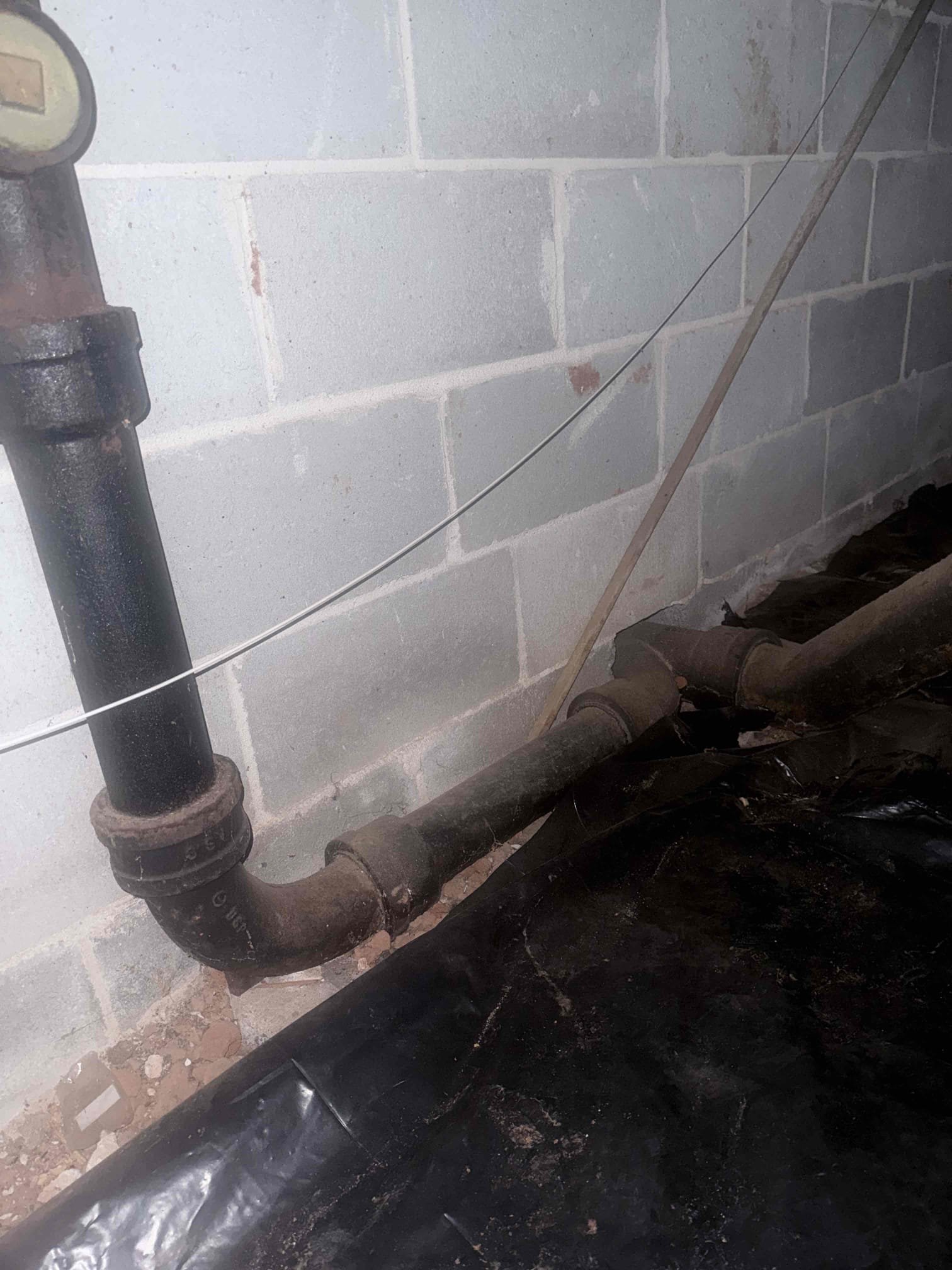 Customer wanting to get estimates on replacing cast iron in crawlspace, and replacing galvanized water service so he can incapsulate the crawlspace. Left customer estimates to replace all the horizontal runs of cast iron in the crawlspace as well as adding a clean out for the sewer line outside of the crawl space. Also left estimates to get rid of galvanized water service and replacing with pex. 