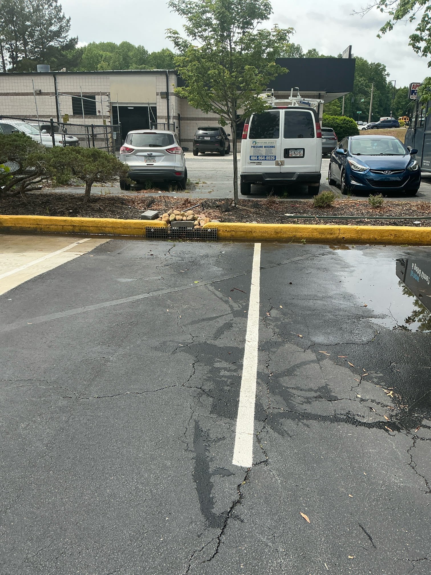 Found parking lot full of water. Jetted storm drain for 70’ to clear blockage. Tested and left in good working order.