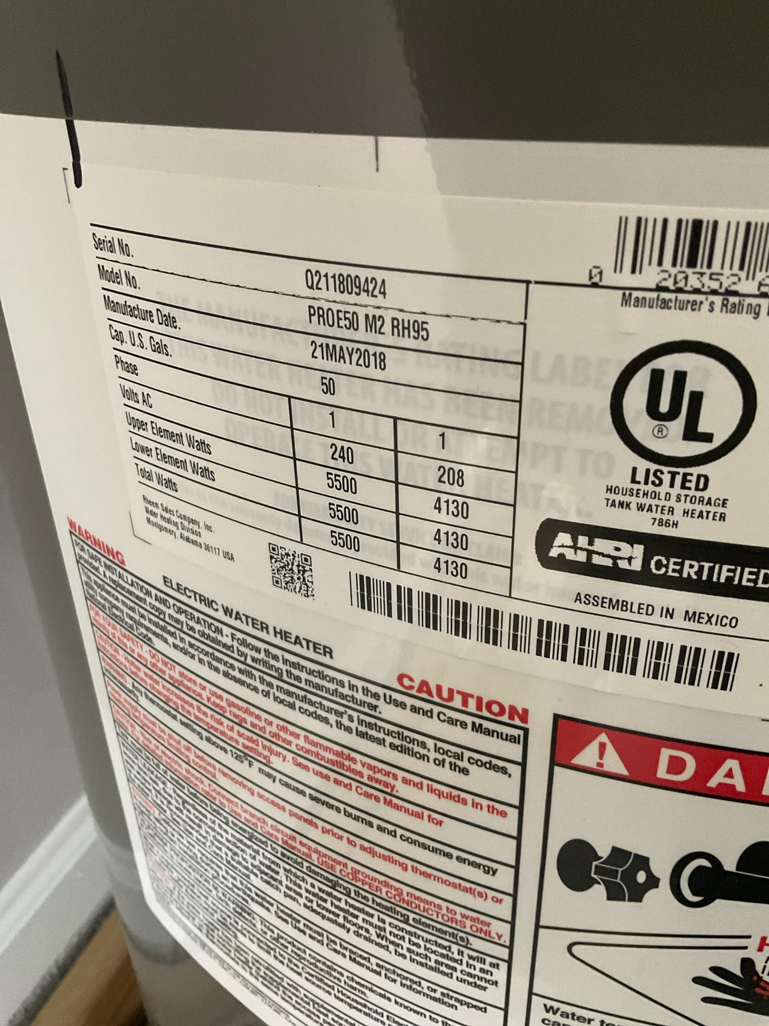 Quoted expansion tank and recirculating pump 