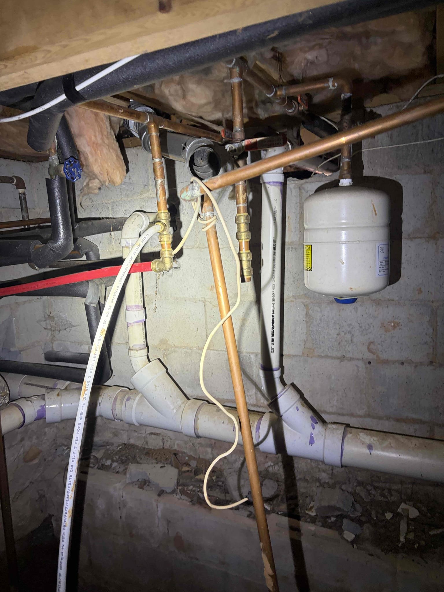 For this customer, their main complaint is that they have no hot water or they have little to no hot water. The water heater is set to see which is indicating that is 140°F. However, the customer is still not getting hot water there used to be a water heater in the crawlspace, and this house used to be a duplex at some point however it is no longer, but the water heater was improperly tied in on the crawlspace for the existing unit some way somehow they did not connect it properly, so therefore what I recommend instead of trying to fix a six-year-old water heater is just to replace it with a brand new one so the customer would get a new warranty with that. Additionally, we would install a new 40 gallon Unit with which we would have to re-pipe into the crawlspace and the one in the other room however, the customer does not need to water heaters a tankless water heater would be sufficient enough either outside or in the crawlspace so therefore that is what I recommend the water pressure 