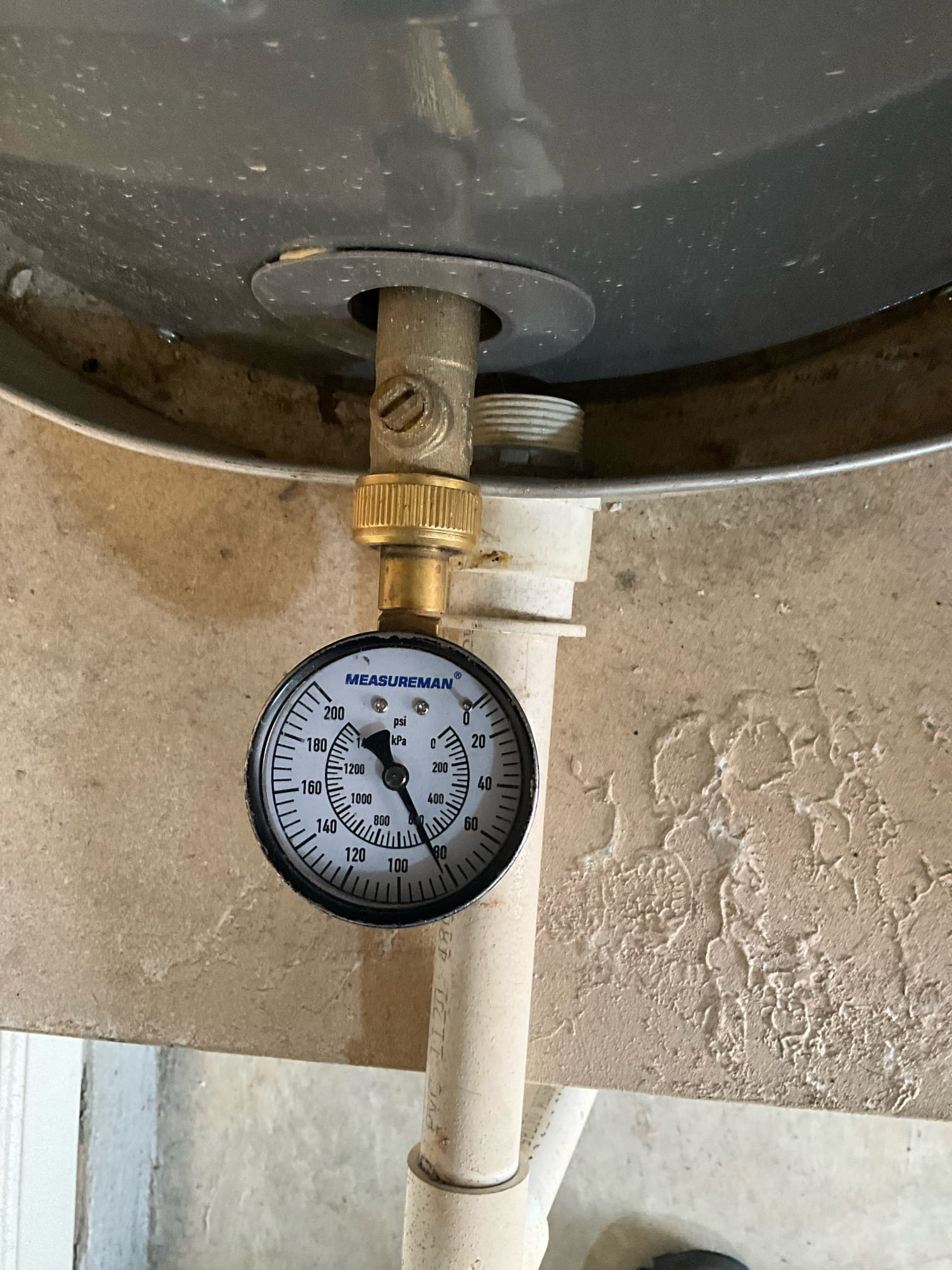 Customer had noted the water from the heater was slightly higher than during the winter time. Made customer aware that the slight difference is likely due to the difference in ground water temp. Customer had thermostat replaced last year by Chen Plumbing. My recommendation was water heater replacement with a new PRV to correct street pressure. Customer has a 65 gallon electric heater, but gave customer options for an 80 electric or 50 electric. Cautioned customer that since it’s a 3 bathroom house that a 50 gallon is acceptable by code, that they will notice a loss in available hot water. Informed customer that if the capacity of the water heater isn’t what is expected, then additional pricing can be given to add a mixing valve or install a higher capacity tank. Customer consented and acknowledged this when signing the work estimate. Replaced the water heater with a new 50 gallon electric heater and a new Prv. Gave a discount for both bundling and because the thermal expansion tank and
