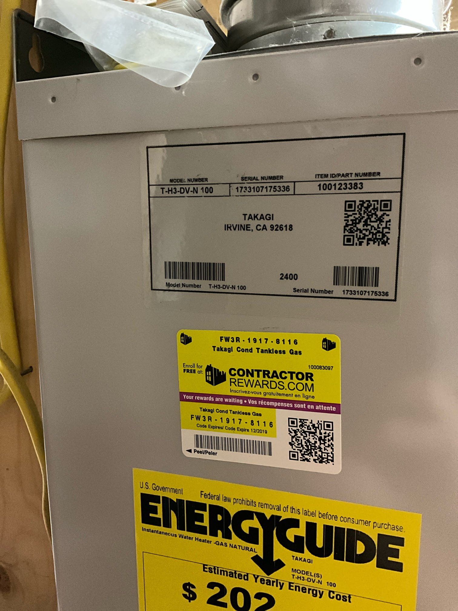 Customer had a tankless that was leaking. Inspected the scope of the work and gave customer price to install customer provided tankless. Customer declined work at this time even with same day discount. Left customer quote to replace. House pressure is in a safe range.