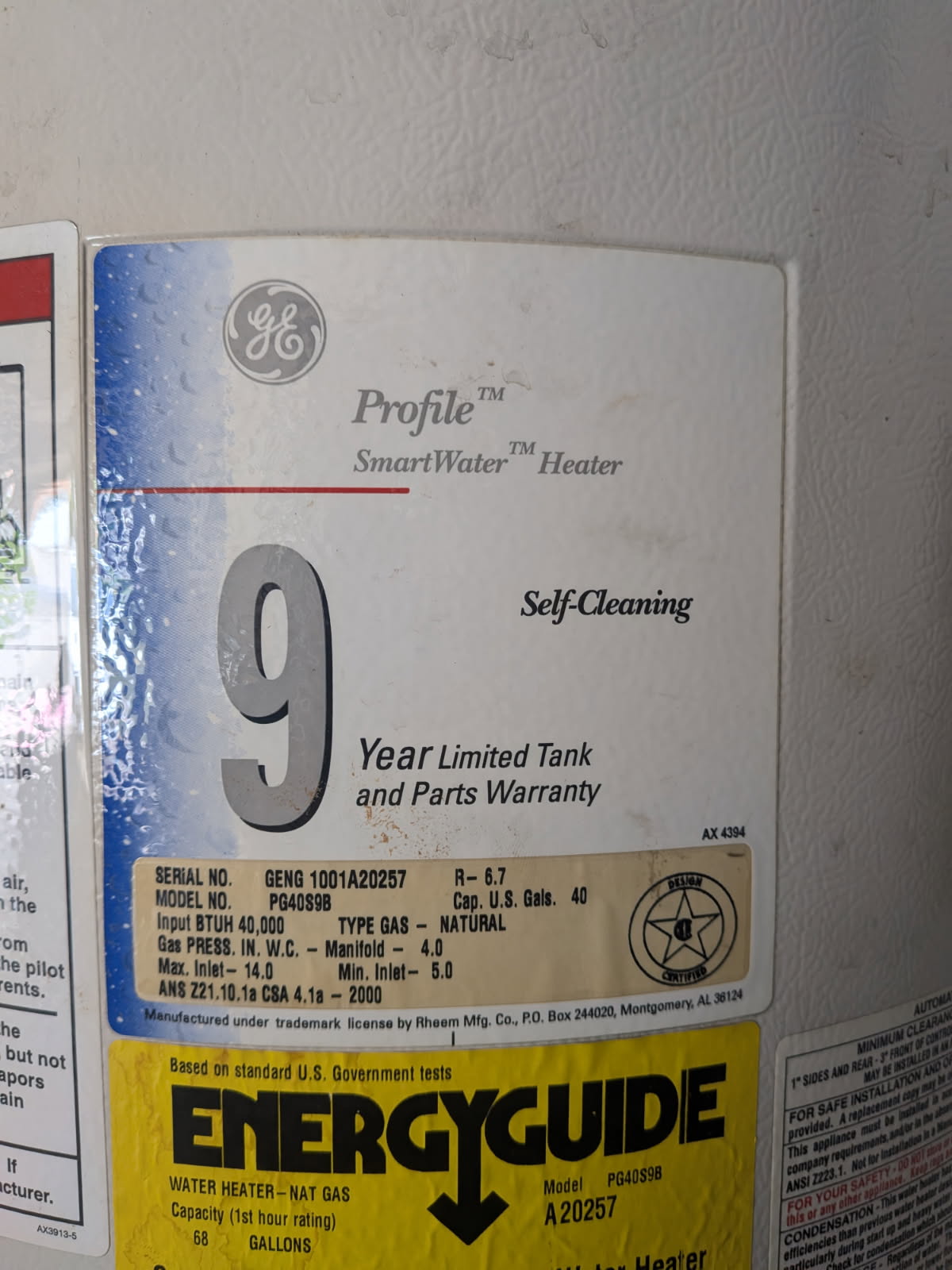 Quoted water heater and Prv replacement today 