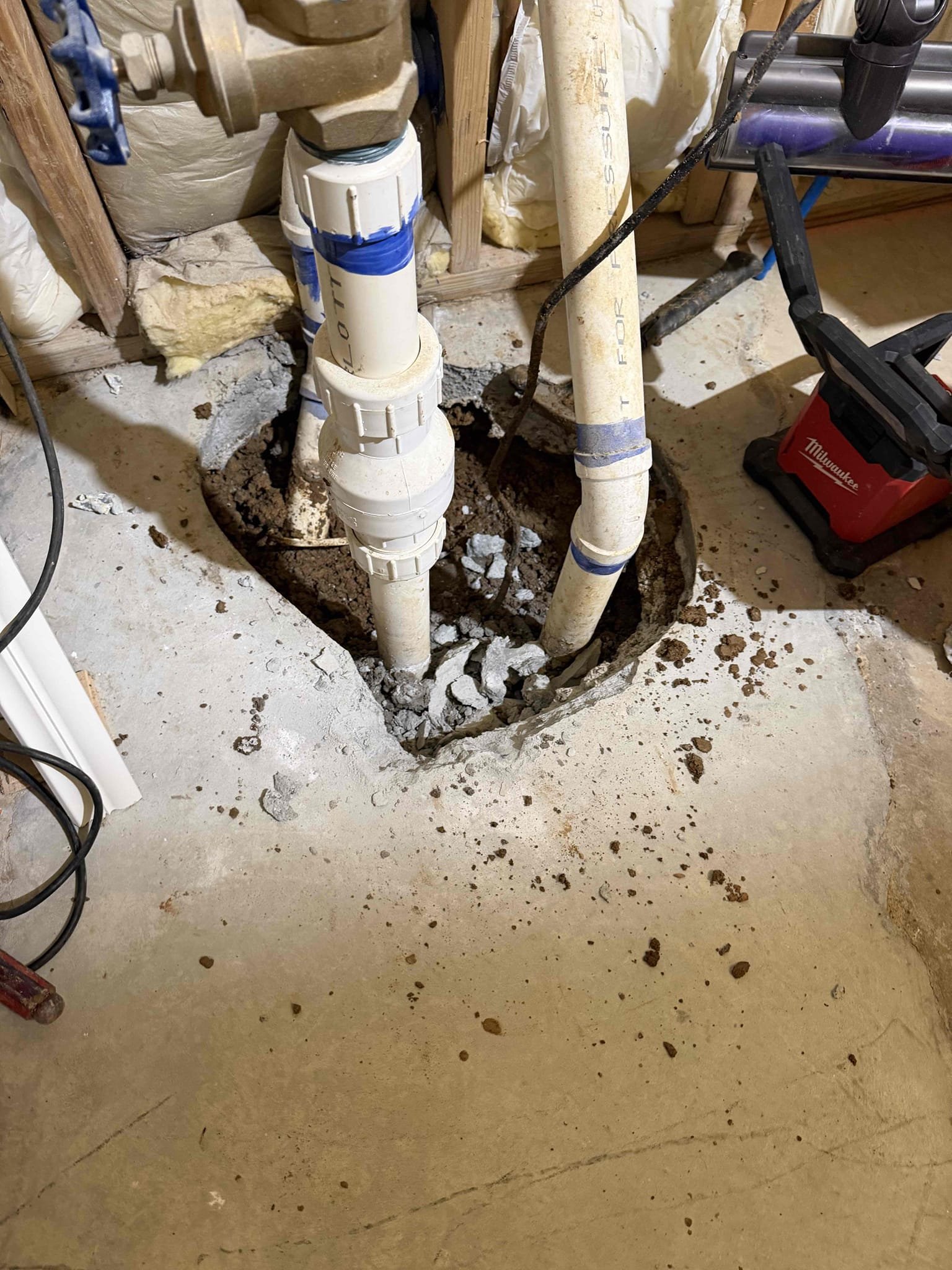 Install new sewer injection pump. Also clean up basin. If any additional work is needed there will be an additional charge.

Busted up slab access pump basin. I had an installed new sewer ejection pump with new ball valve and checked valve. Also installed new pump basin lid with new seal. Connected back to existing discharge and vent line. Tested by filling up basin and having pump kick multiple times. At this time pump was working as it should and no leaks were present at this time. Caulked around basin lid and cleaned up work area.

Chen membership is $19.95 a month