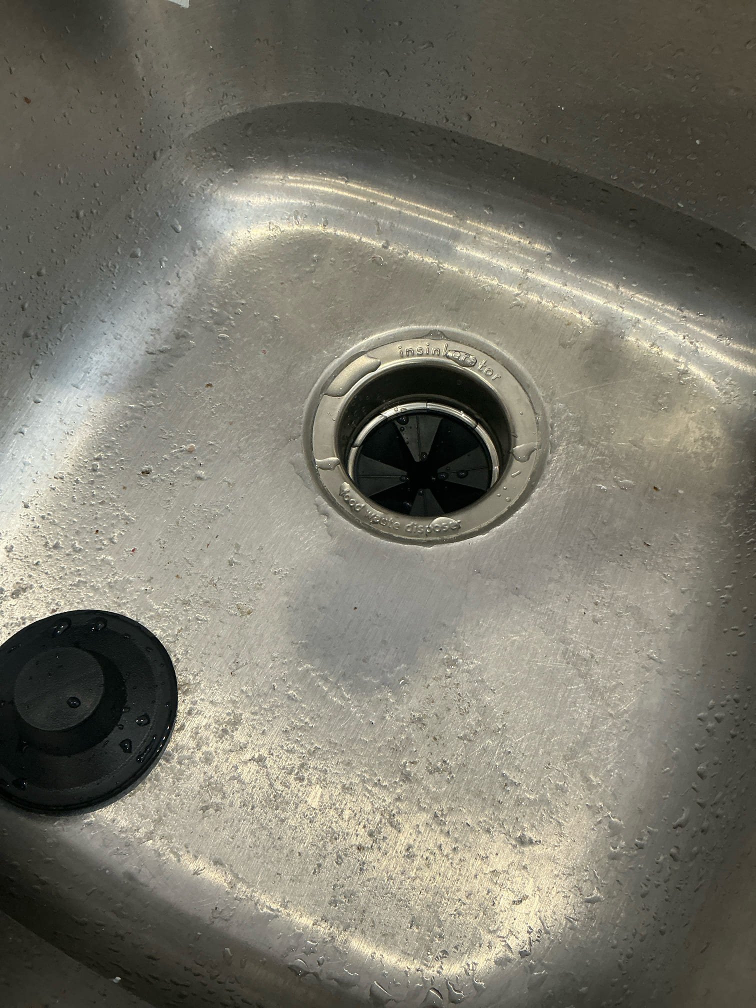 Diagnosed sink had slow drain and garbage disposal is 11 yrs old and sounds like motor is failing while turned on. Replaced garbage disposal with new 3/4 hp disposal and installed new collar. Tested for proper operation and also cleared kitchen drain. Ran lots of water and tested thoroughly. No additional issues found. Cleaned work space 
