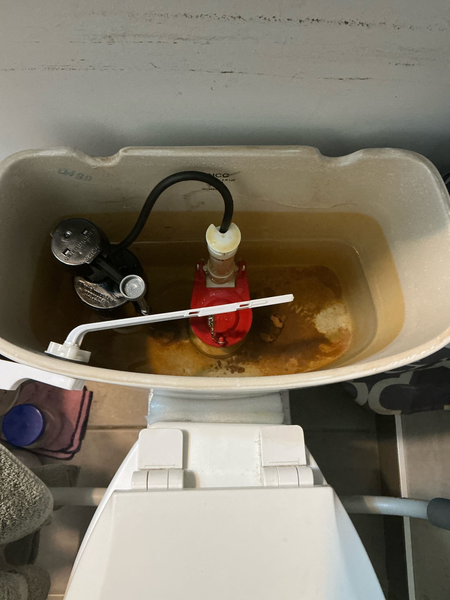 Performed win with Chen membership and checked all plumbing components and fixtures in home. Left estimate for a toilet rebuild and water service line replacement due to old line being galvanized. Also advised customer that there is no date on water heater and is missing label. Customer stated heater may be about 8 years old.

Rebuilt toilet in far back bedroom bathroom. Rebuild internals of toilet with new fill valve, new flapper, and new toilet supply line. Test for proper operation and clean work space