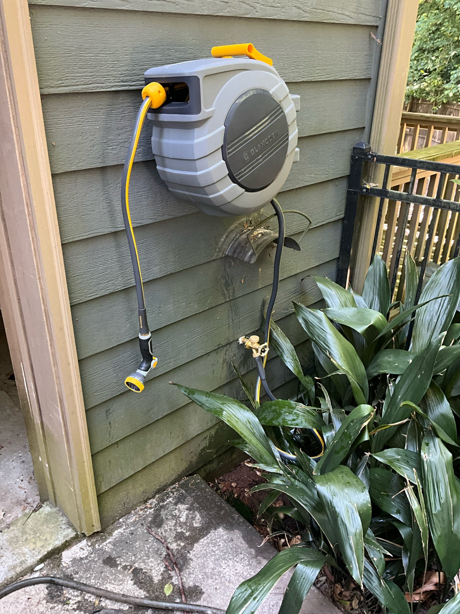 Customer had a frost proof hose bib by the garage that had snapped off and blocked flow to the fixture. Removed the stem to c on firm the issue. Cautioned customer that the wall is too shallow for a frost proof hose bib and the old one was sticking out of the wall. Informed customer the new one would stick out also. Customer understood and agreed. Installed a new frost proof hose bib into a secured drop el already installed in the wall. Resecured the drop el with new screws and sealed the hose bib going through the wall, tested work to ensure proper function and no leaks. None were found.