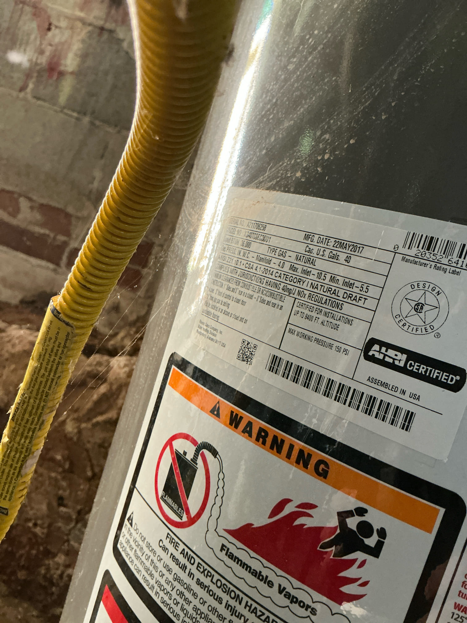 Left quotes for water service and water heater as well 