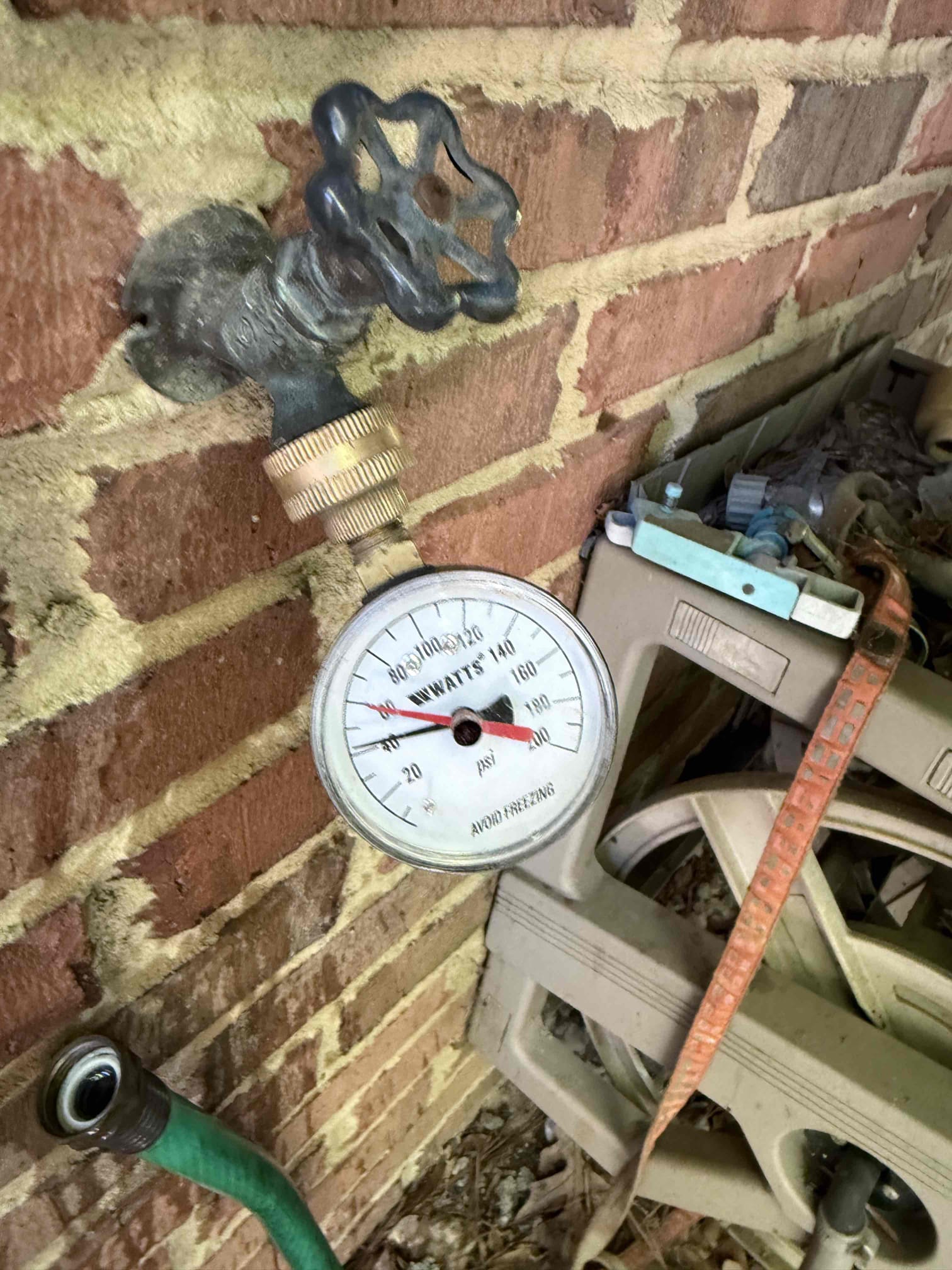 Leak in yard upon arrival. Customer stated he’s had a leak for a few months in his yard and now has had it located. After digging up the leak found a 1 inch blue poly line leaking from a pin hole. Informed customer with the line being blue poly it would be best to replace the water service to a pex line. Gave customer estimate, customer approved estimate. Installed new 1 inch pex line with a new ball valve at the meter inside of a circle meter box. Turned water on to check for leaks and found no leaks. Backfilled the yard and left it mounded up so after it rains it will settle properly. No leaks upon departure 