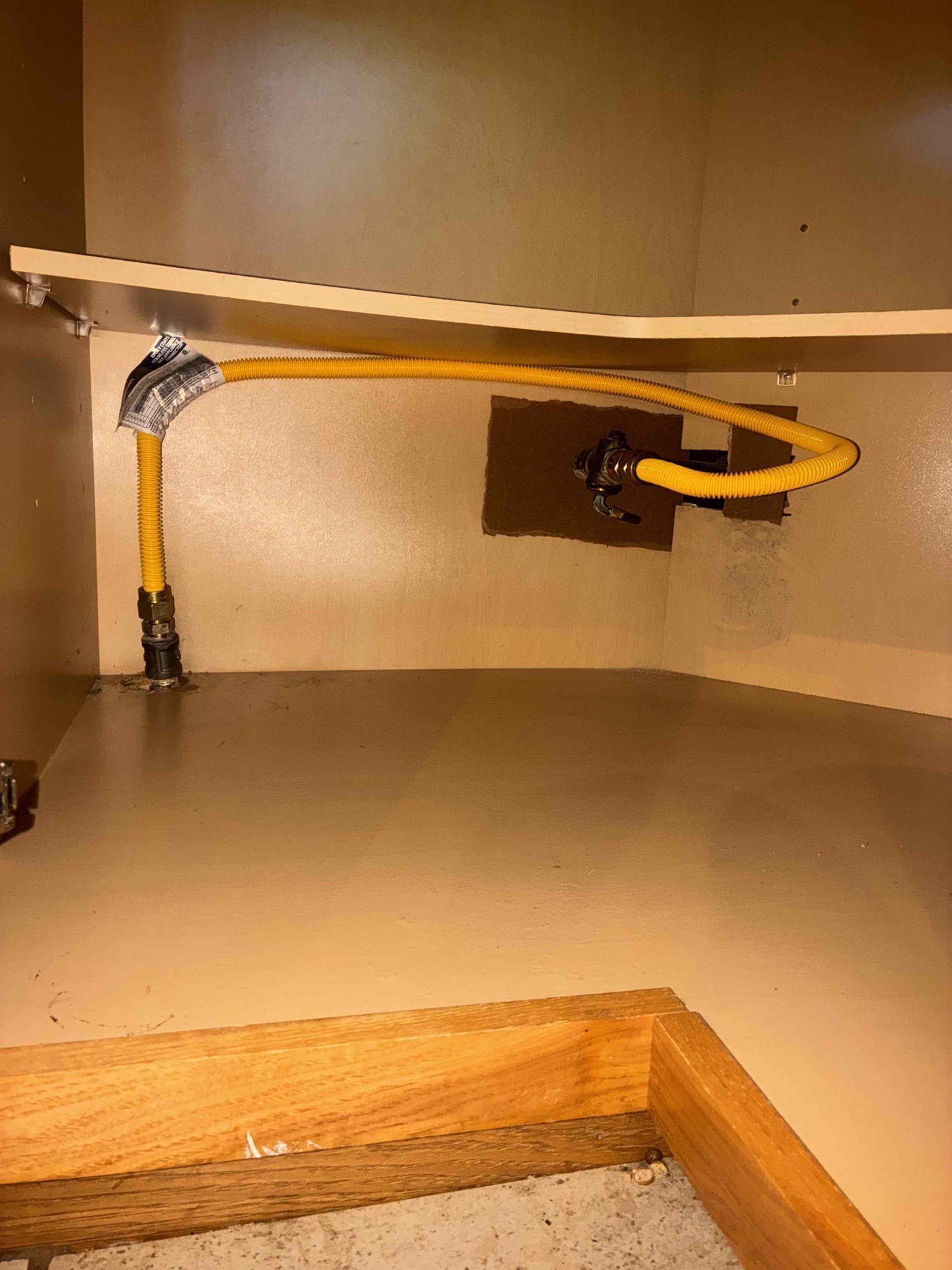 Customer needed line extended and supply ran to connect to new stove. Gave options to replace stop and rework piping to fit new stove set up. After rework, connected stove and checked for leaks and proper function. 