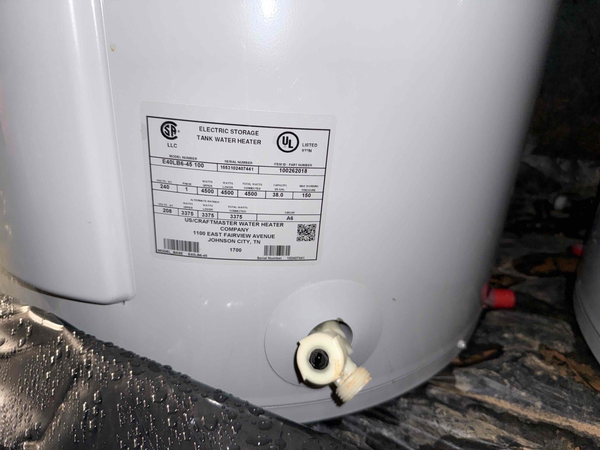 Expansion tank suddenly ruptured causing water damage upon arrival. Customer stated this morning they heard water and found out the expansion tank had busted. Informed customer with them have two water heaters it would be best to have 2 2.5 gal expansion tanks to support both tanks. Gave customer estimate, customer approved estimate. Installed 2 new expansion tanks one on each water heater. Recommend customer start thinking about replacing PRV due to it being a shark bite PRV, but at this time it was working properly. Augered master bath toilet as a courtesy due to it flushing slowly. Water is turned back on and everything is working properly. No leaks upon departure. Provision will be in contact. 