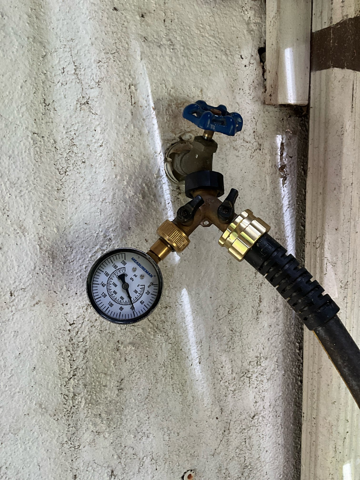 Customer had low flow in home after running a single fixture. Checked pressure drop in house for over a 30 psi drop. Recommended starting with prv and thermal expansion replacement. Also recommended replacing the water heater since it is almost 20 years old. Customer accepted work to replace prv and thermal expansion tank. Set new house pressure to 58 psi with only a 5 psi drop when lavatory faucet is run. Tested all work to ensure proper function and no leaks. 