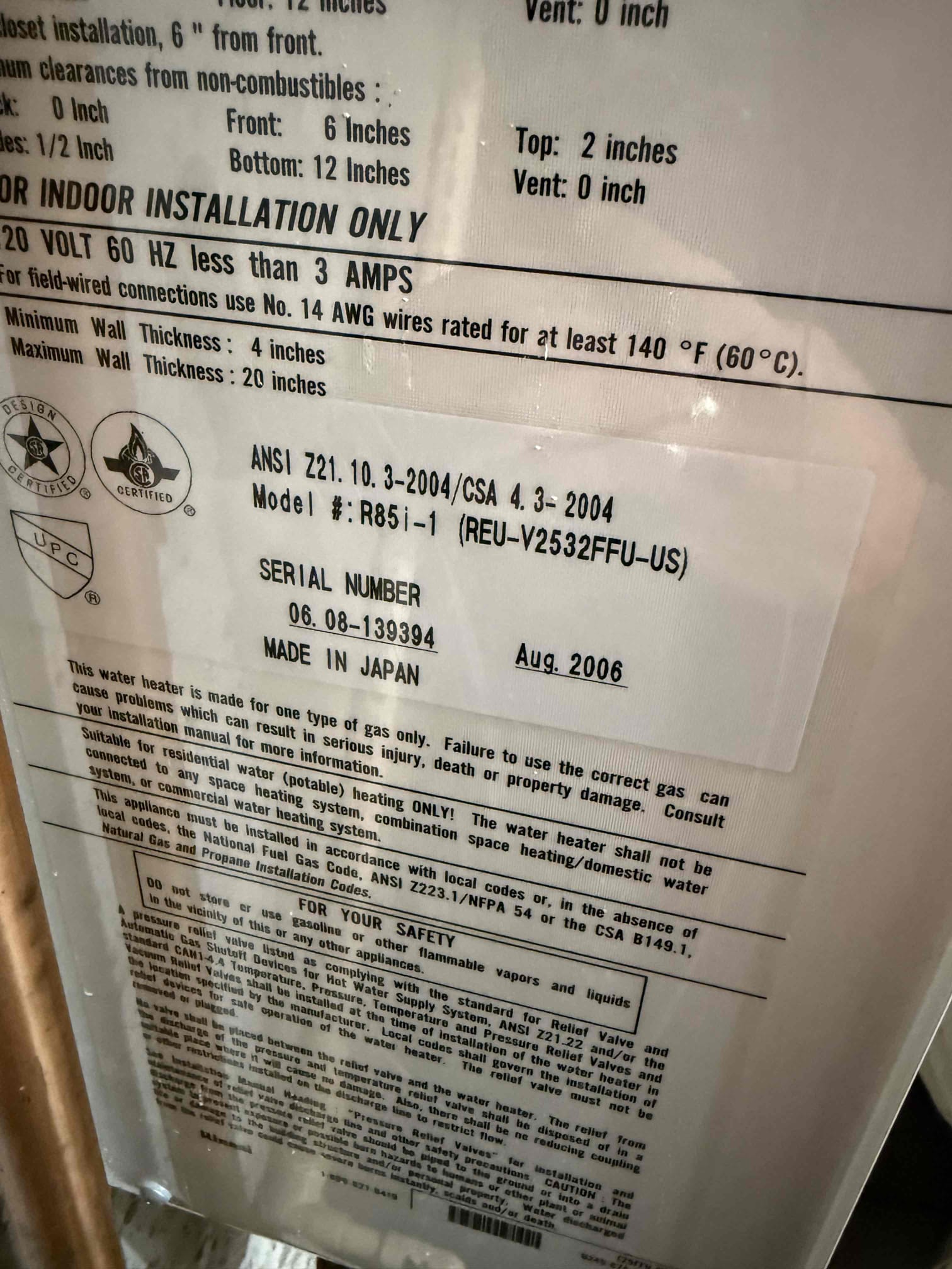Gave customer estimate to do a tankless swap out with a navien, running new vent, adding a condensate pump, and new service ports. Customer is going to talk it over with his wife before deciding. 