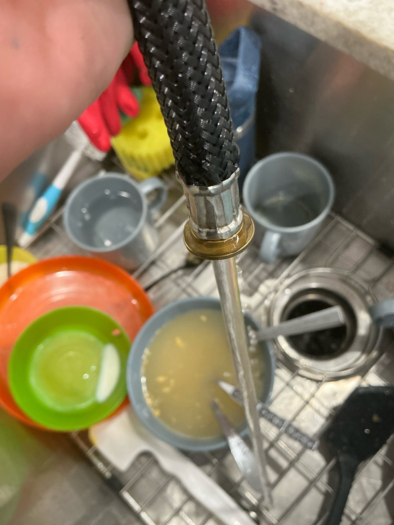 Diagnosed plumbing issues at property. Kitchen faucet is leaking from sprayer hose and upstairs lavatory faucet is dripping due to worn out cartridges. Checked pressure to home and water heater. Heater is newer and in good shape from 2022 and pressure to home is 65 psi. Left estimate for repairs or replacements for faucets.