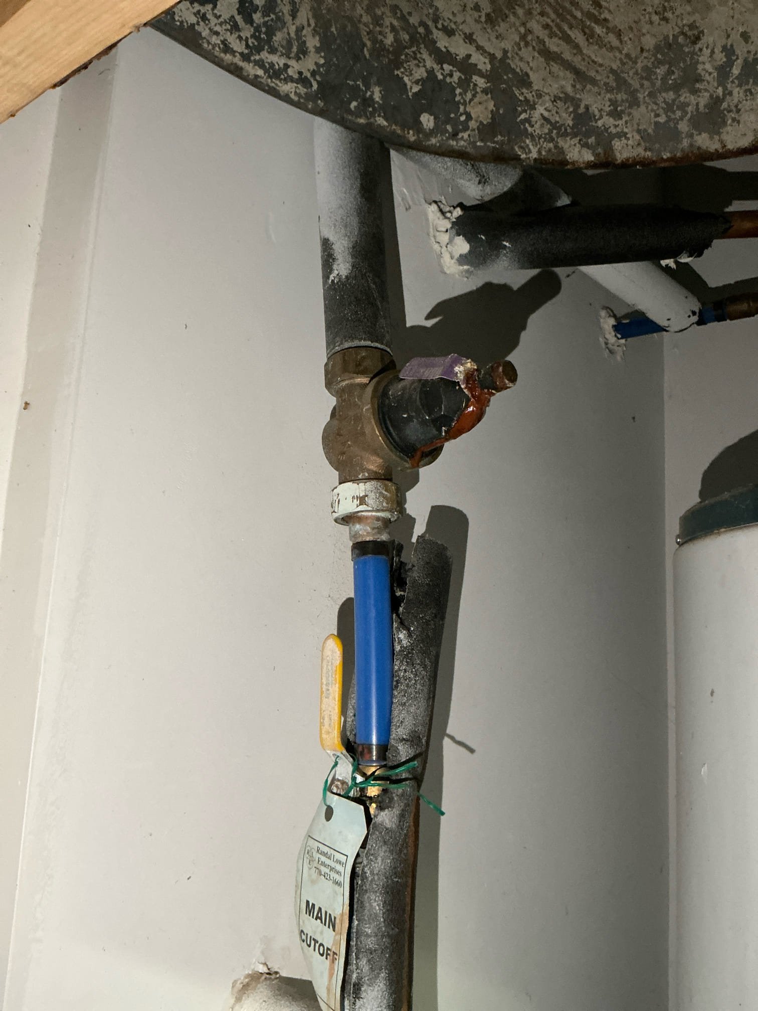 Customer is closing on home in late June and wanted to get estimates on plumbing issues found on inspection. Found pressure regulator to be leaking, thermal expansion tank ruptured and failed, and heater is 17 years old. Left estimates to take care of all plumbing issues.