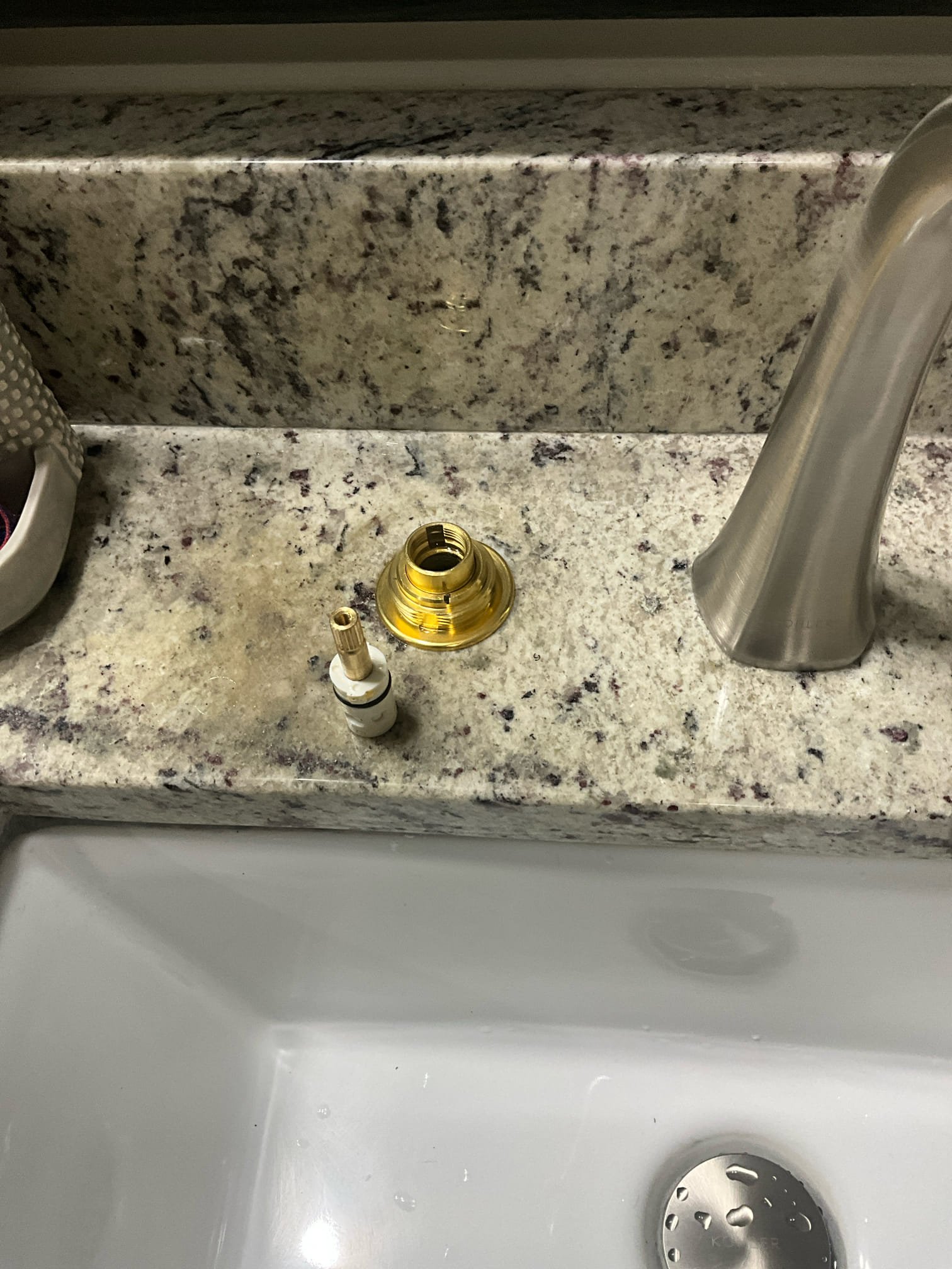 Customer had a toilet that flushes poorly, a tub that drains slowly, and a faucet that drips and doesn’t shut off properly. Will return tomorrow to replace the toilet, both faucets with customer provided faucets, and snake the shower drain.

Returned and installed a new American Standard Champion toilet with two customer supplied faucets and snaked the shower drain. Tested all work to ensure proper function and no leaks. The right hand faucet had a leak on the pop up assembly, neither new faucet had a working pop up, and the hot stem on the right hand faucet was leaking. Corrected the popups and the drain leak. Had customer purchase another faucet and swapped out the hot valve on the right hand sink. Tested work again to ensure proper function and no leaks. None were found.