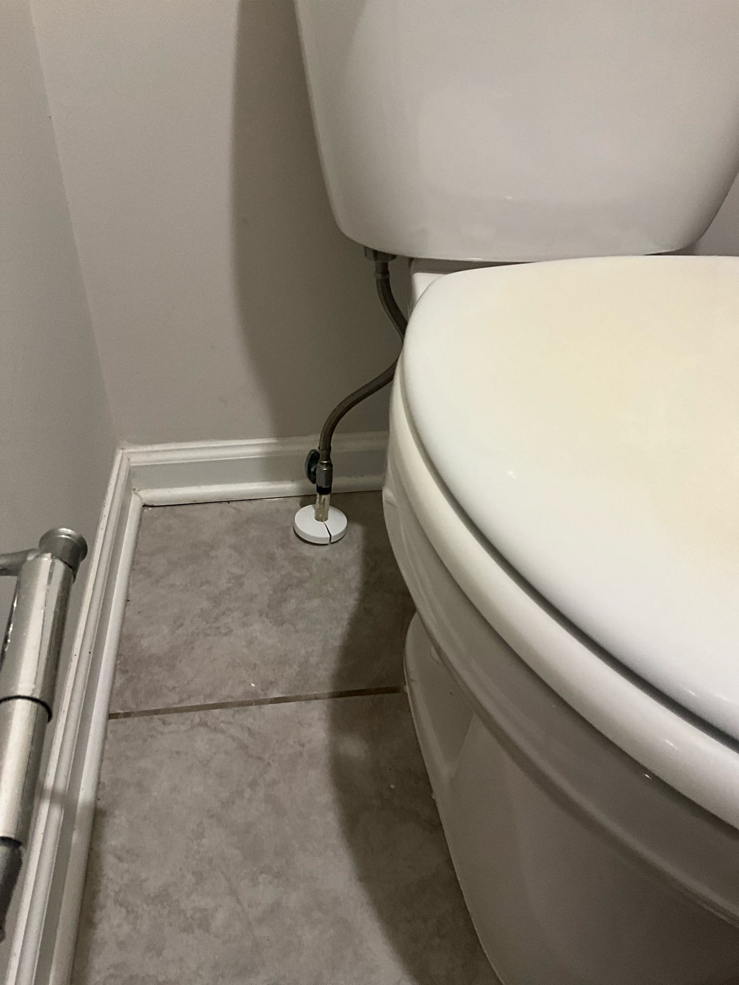 Customer had a bidet supply line burst. Upon physical inspection of the bidet, I recommended to customer putting a new bidet in. There were signs of corrosion in the chrome handle and a supply line had already burst. Customer will get a new bidet and asked for removal of the existing bidet. Made customer aware that the existing supply line is built into the stop. If there’s ever any issues, then the stop itself will have to be replaced. Removed the bidet, reinstalled the existing toilet seat, and connected the existing supply to the fill valve. Tested all work to ensure proper function and no leaks. None were found at this time. 