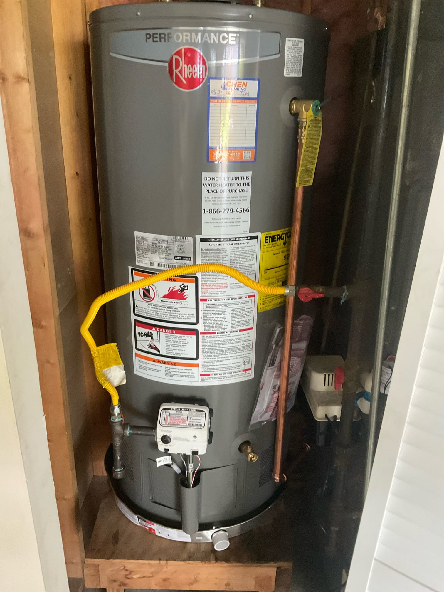 Replaced a faulty 40 gas short water heater , Home Depot swap from 9 to 6 yrs model 
