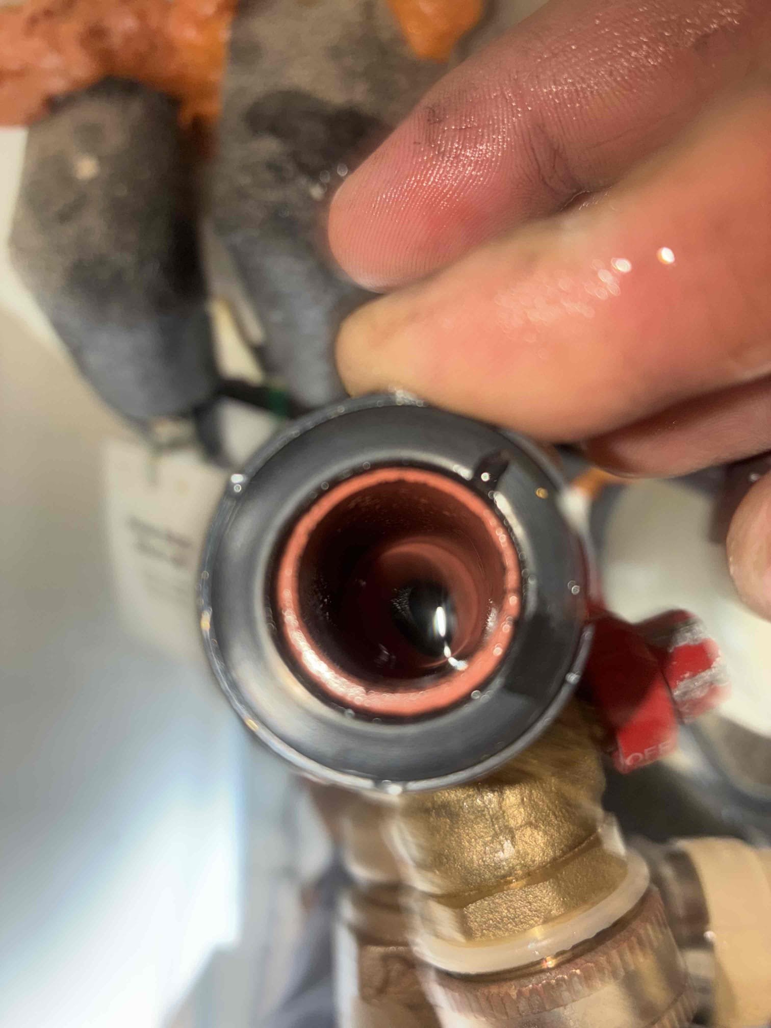 Customer has code 10 from RL 75 rinnai tankless water heater. Code was not present when I arrived offered plumbing inspection. Customer wanted to address heater first. Checked pressure found pressure to be good and suggested a few options for repair/replacement of heater. First flushed water heater as beginning process of repair. Began to run water after flush then code 10 appeared. Gave customer option for tier one repair on heater checked and cleaned igniters and removed exhaust fan and cleared debris from fan. Put fan back in place. Also cleaned incoming water filter . started unit by running water in multiple areas code did not appear. Explain to Customer about restriction of flow and potential issues going further with heater. We need to replace unit if issue continues.  