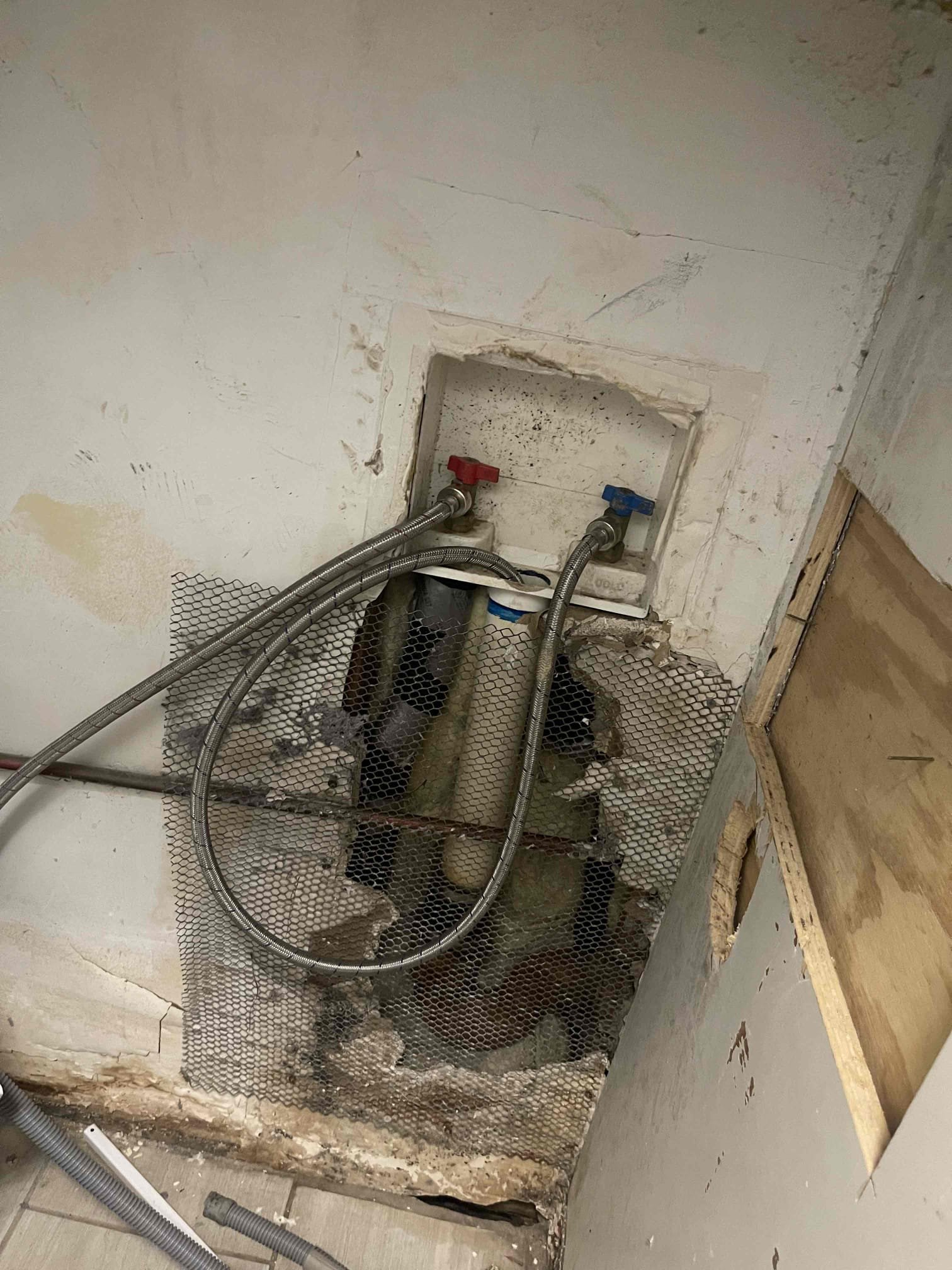 Replaced the drain piping in the crawlspace under the kitchen/living room. Customers had the cast iron “replaced” 10 years ago. Previous company did not actually connect the kitchen drain to anything, the pipe was flat/back pitched with illegal fittings installed, and some of the old lines were never capped off. Job included opening the wall behind the washing machine as needed. Does not include replacing any walls, dry wall, framing, etc. replacing approx. 60’. Left the 3” pvc line to the old bathroom in place and reconnecting into it as it is not currently accessible without removing the flooring. Tested all newly installed piping to ensure proper function and a leak free installation. Left quote for some waterline replacement in the ceiling for a future date. No further issue at this time. 