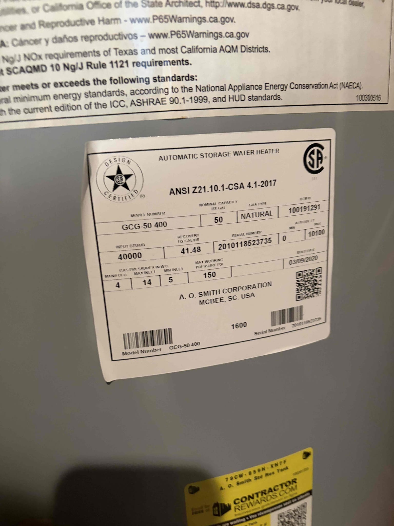 For this customer the county had came out to replace the water meter and a short period time after the water heater started to leak, I see moisture in the burner assembly, indicating a leak that is internal. At this time there is no fix for it, it needs to be replaced. So therefore we will be replacing the unit.