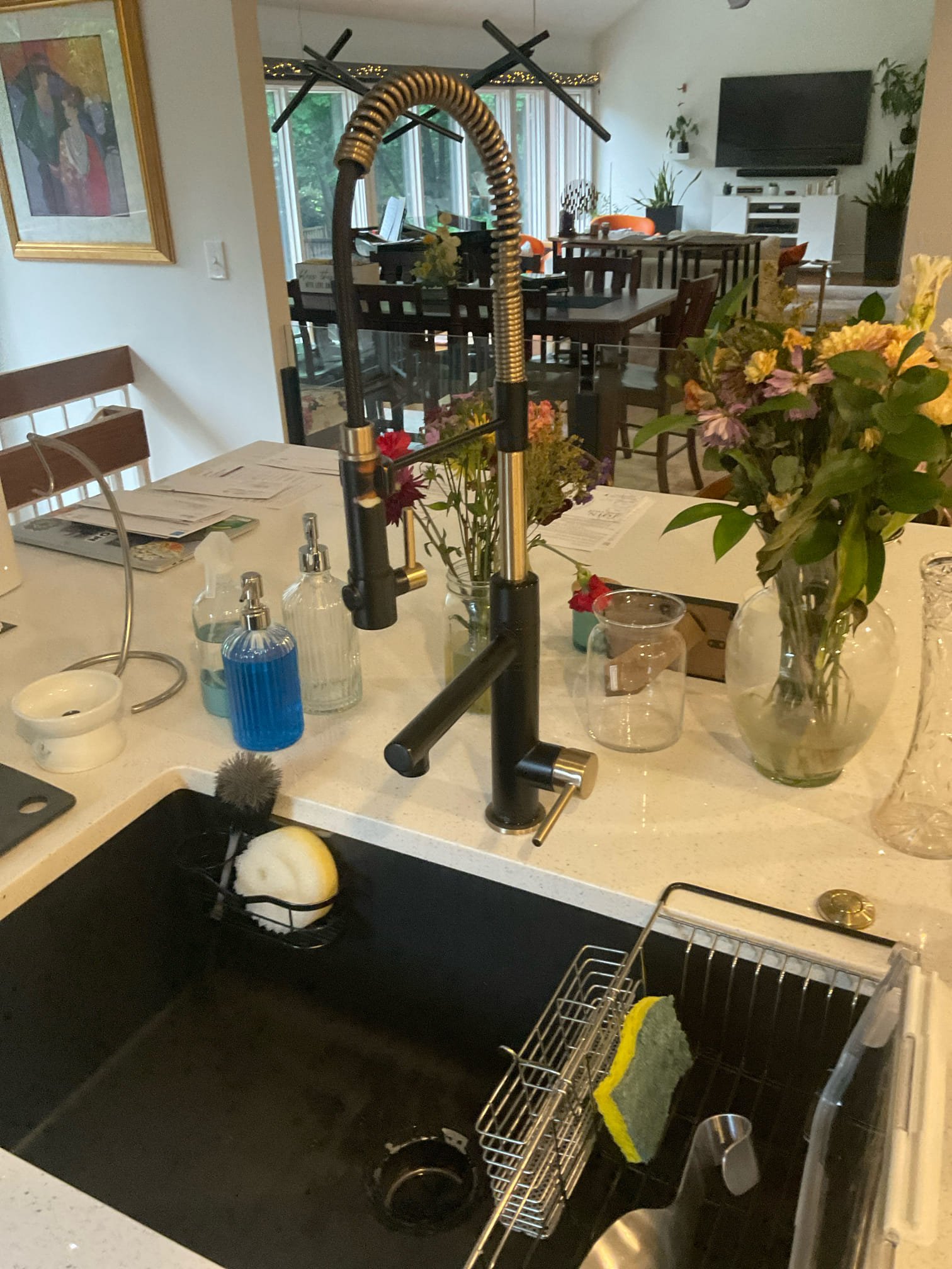 Replaced Prv , kitchen faucet with customer supplied , signed membership 