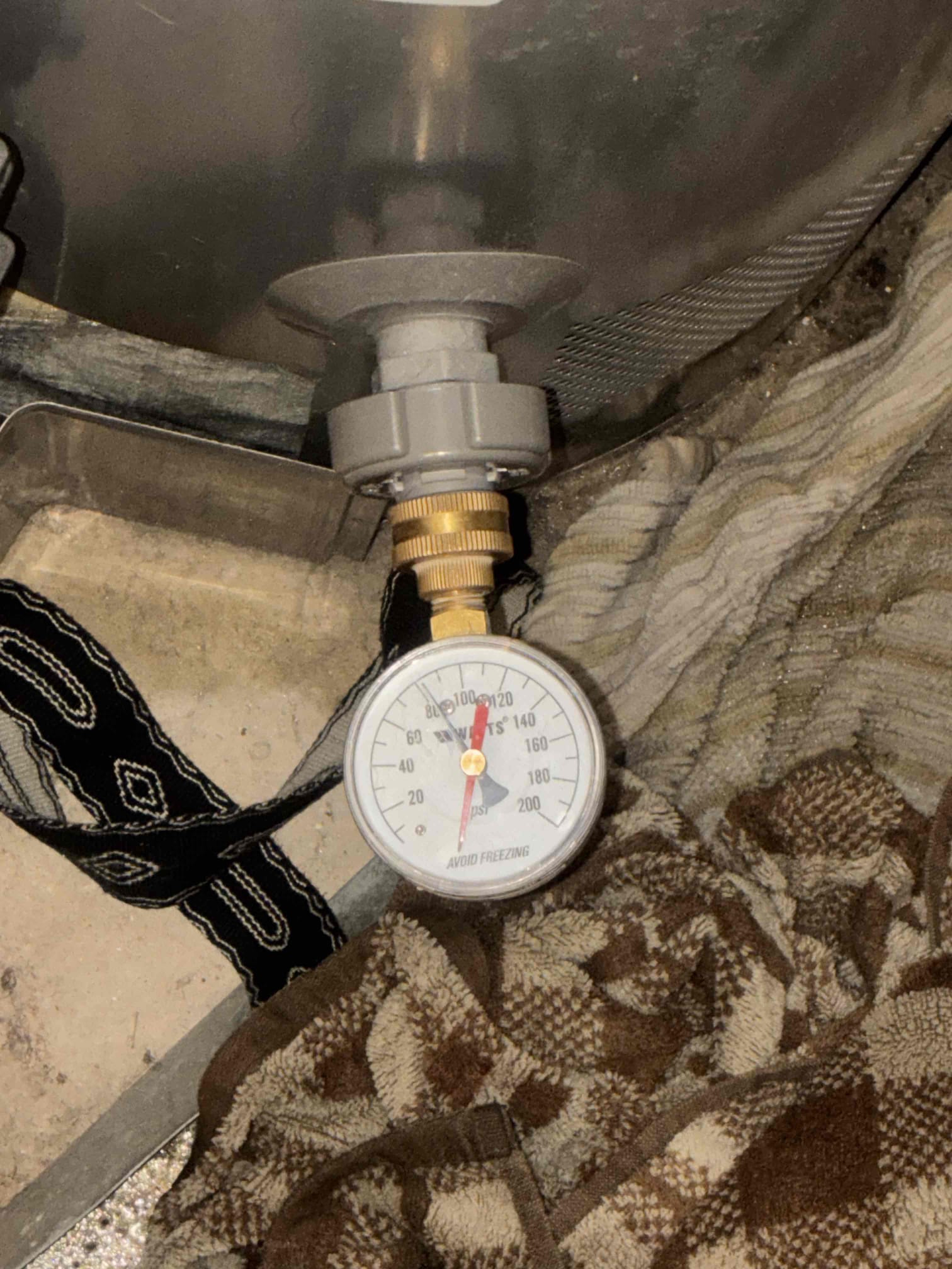 Customers condensate drain line on HVAC unit was clogged and leaking. Informed customer about being from HVAC system. Offered options for attempt to repair. Customer wanted to wait to make decision. No individual PRV for unit.