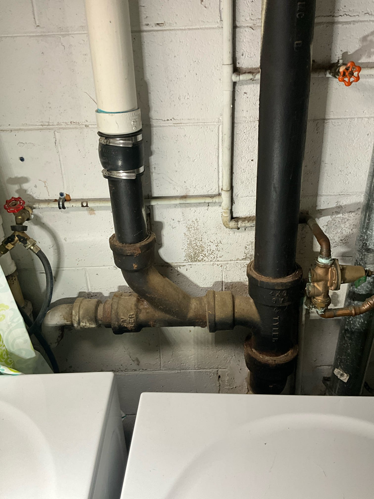 Call for estimate for toilet flange and cast iron repair.

Arrived and met with Melissa on site and she showed us a toilet flange (lead and cast iron) that needs to be replaced for a new toilet installation. 

While on site we also discussed water filtration, and concerns with a recent recommendation Melissa received to install a Halo Ion device on the main waterline. I strongly encourage NOT installing this device, as the existing copper is in a very deteriorated and corroded state, and the introduction of reverse ionization will detract calcium and magnesium buildup from the walls of the copper pipe, and very likely lead to systemic failure of the copper system.

My recommendations are:
Replace cast iron flange and small section of cast iron pipe.
Install a Halo carbon whole house filtration system
Replace thermal expansion tank

Join maintenance program to help protect and maintain plumbing system, and to identify risks and potential issues earlier.

I have left estimates for that w