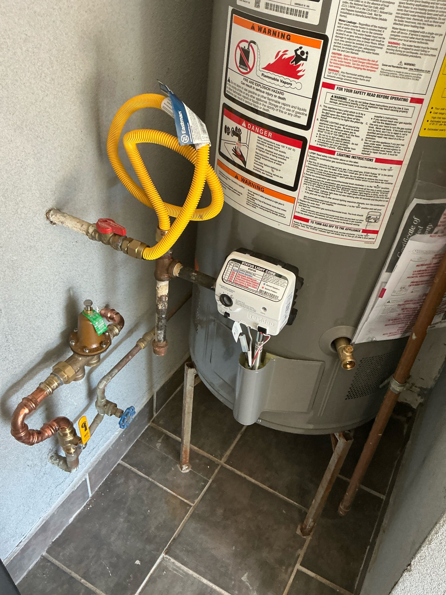 Came to light water heater as courtesy since meter was not installed when water heater was installed.